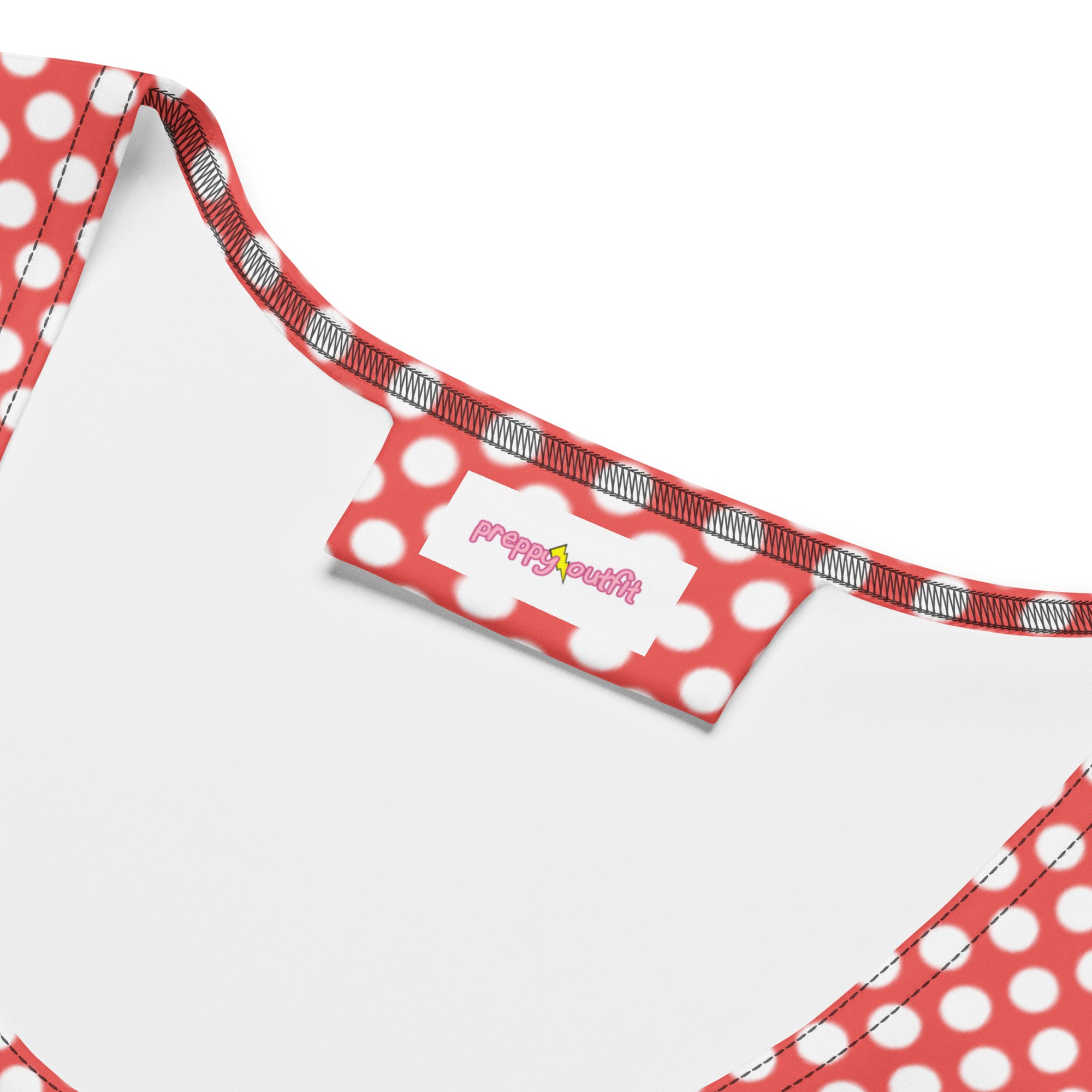 Preppy Vintage Red Polka Dots Bodycon Tank Dress
