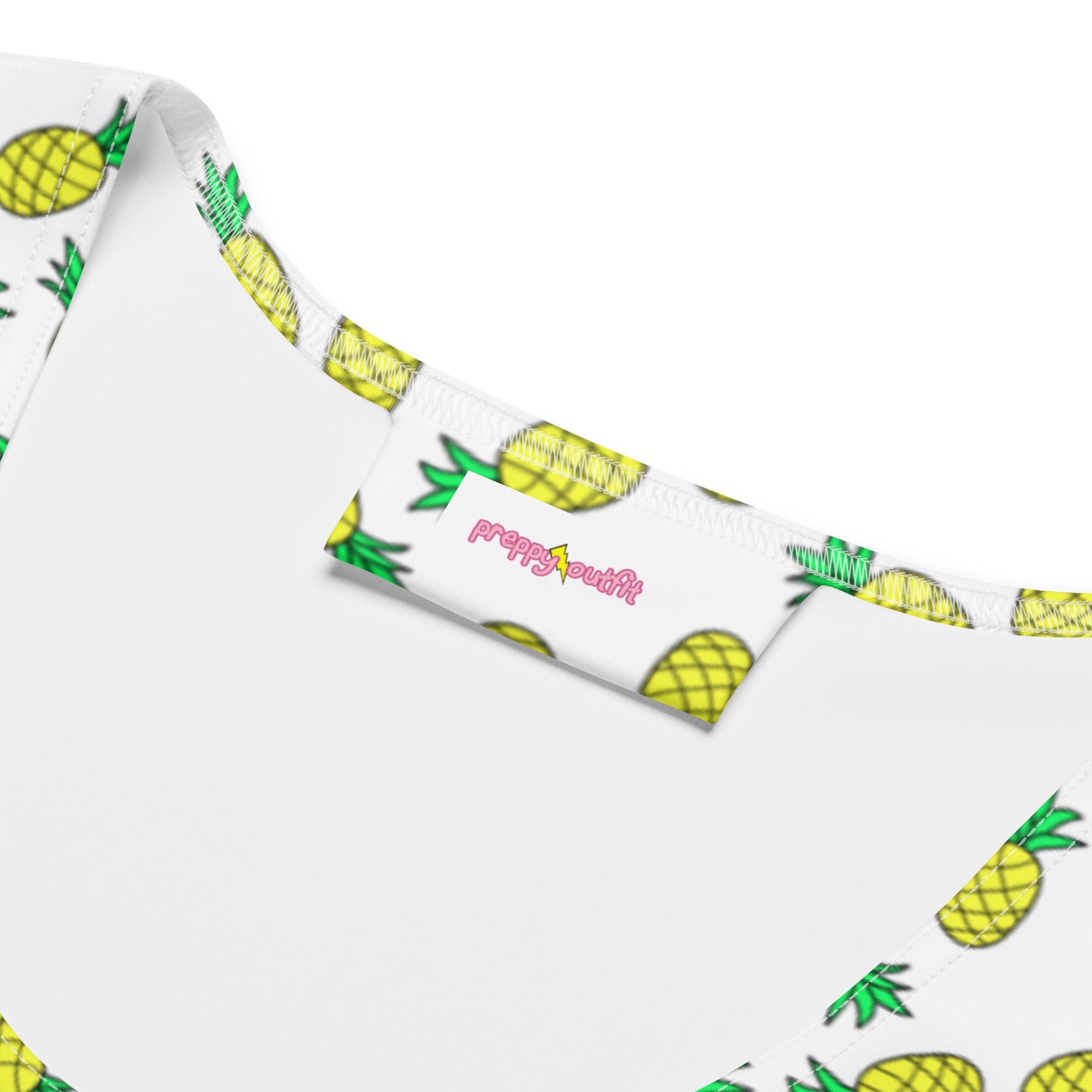 Preppy Pineapple Pattern Beach Bodycon Style Dress