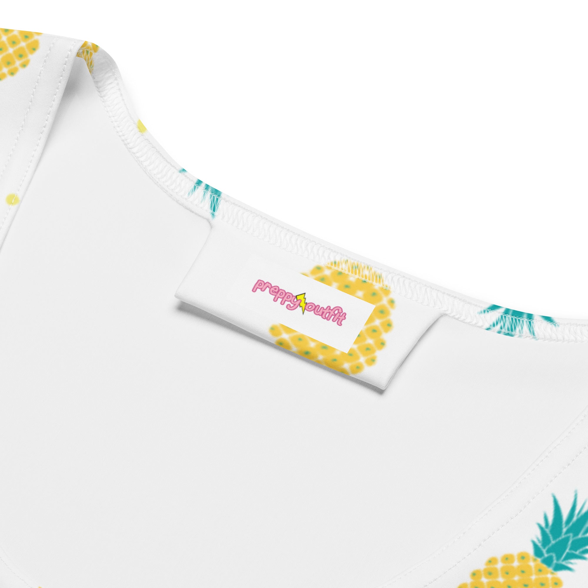 Aesthetic Summer Pineapple Print Beach Party Bodycon Dress