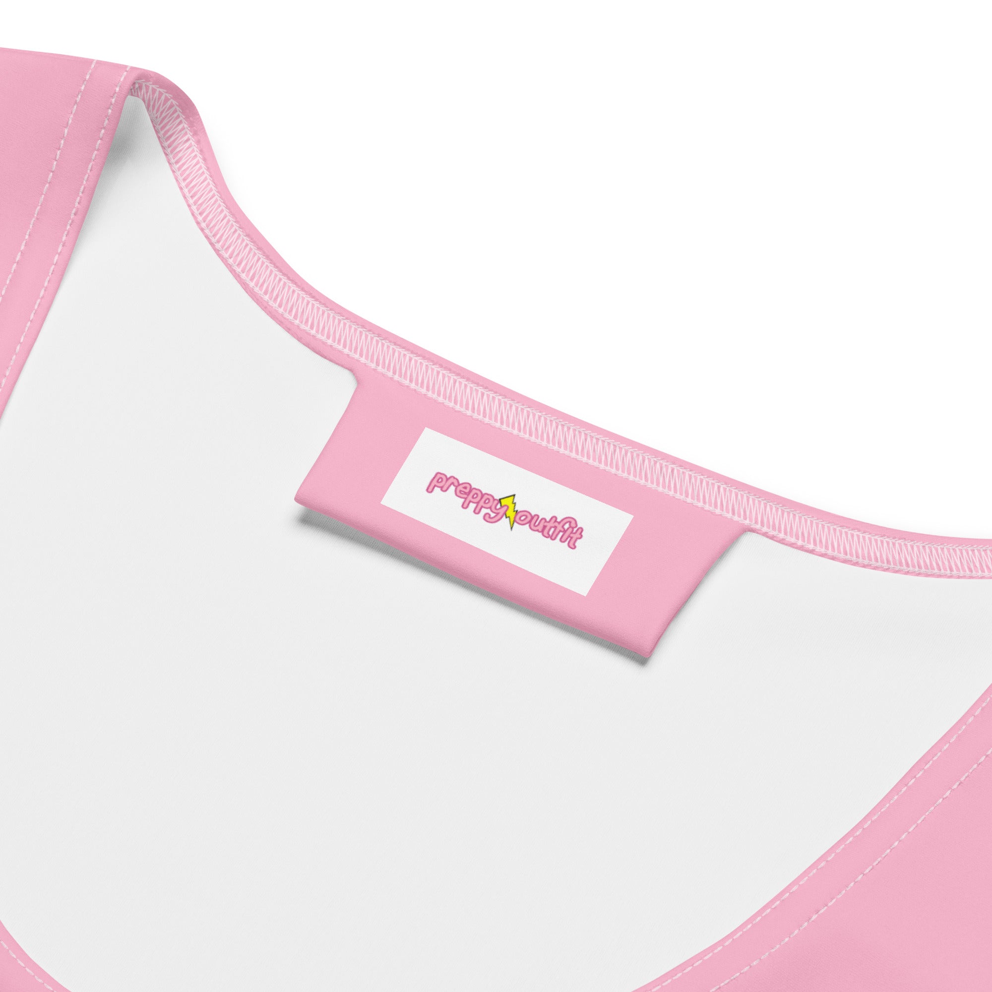 Preppy Cotton Candy Pink Plain Bodycon Mini Tank Dress