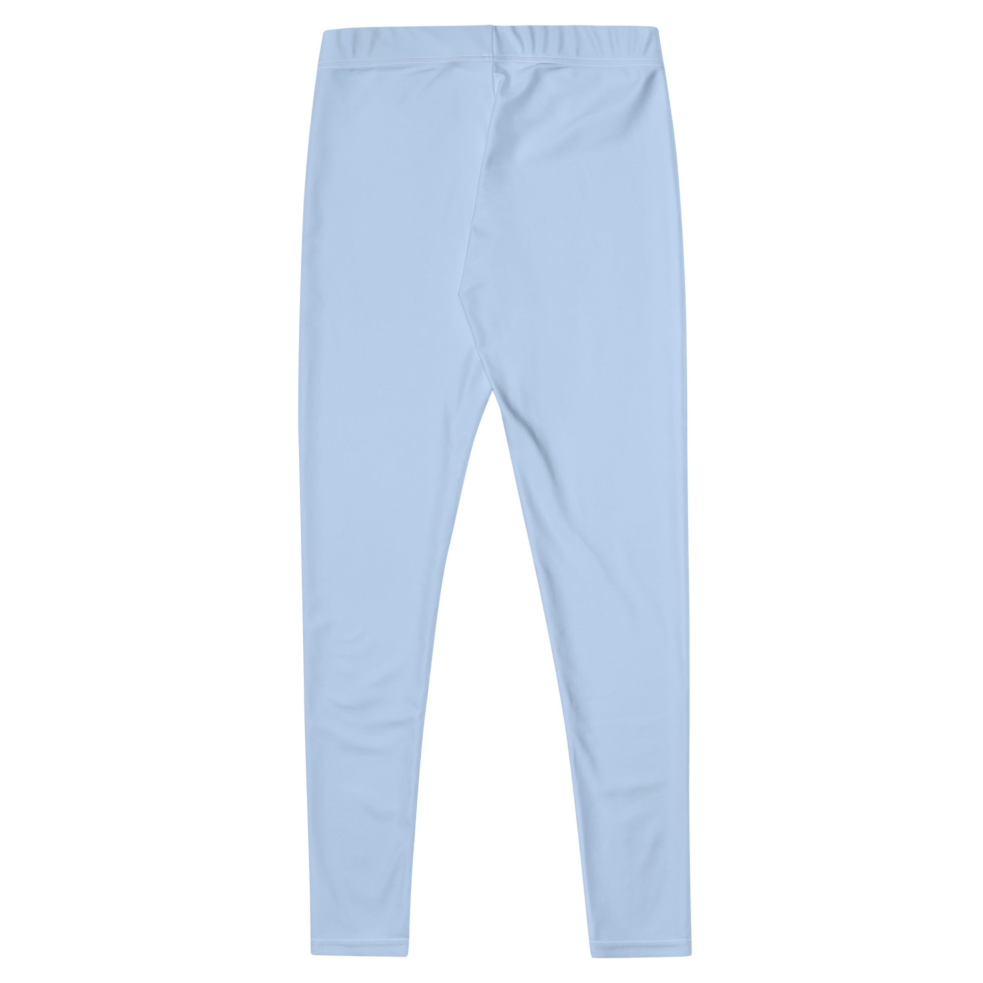 Preppy Plain Baby Blue Gym Workout Leggings for Women