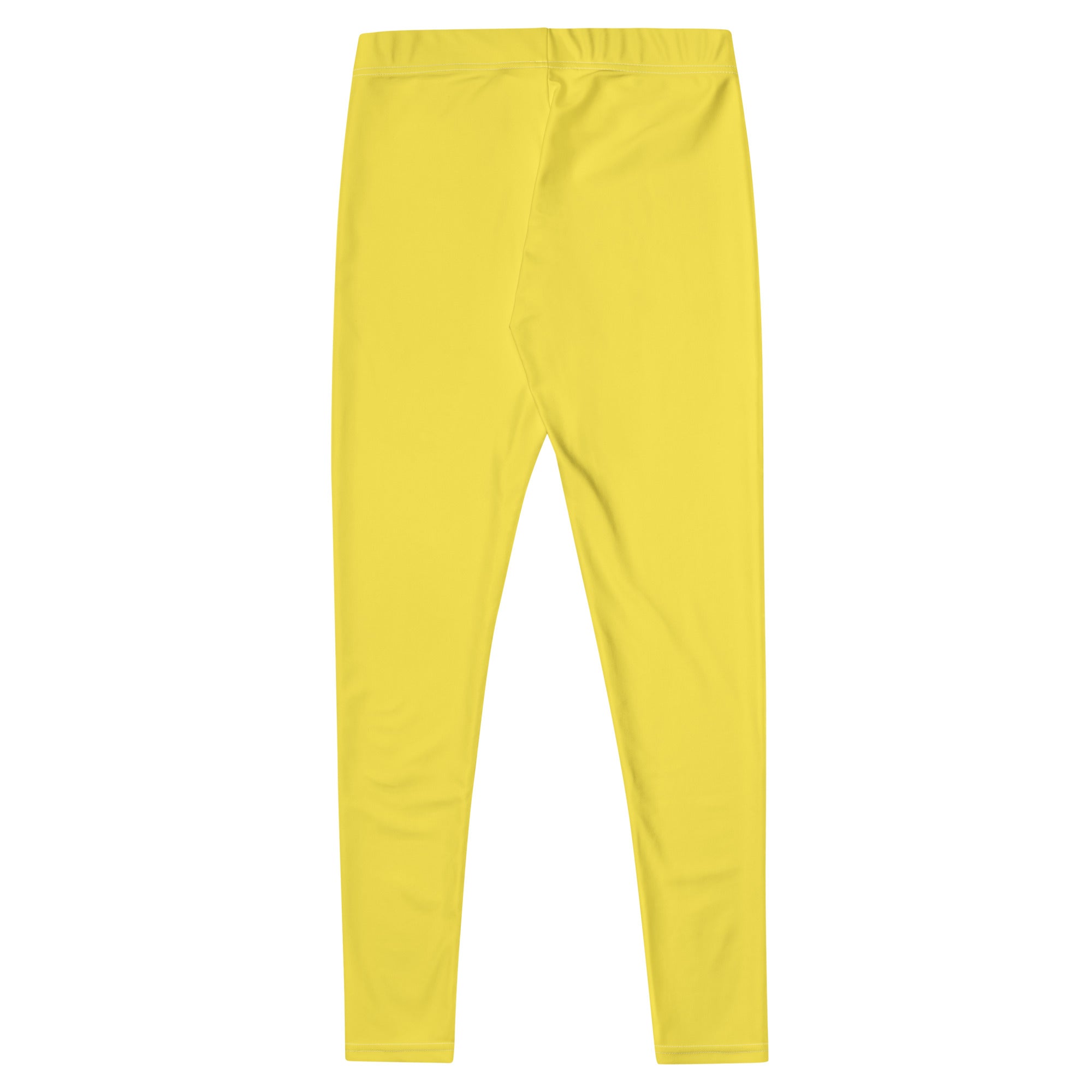 Preppy Plain Yellow Gym Workout Leggings for Women