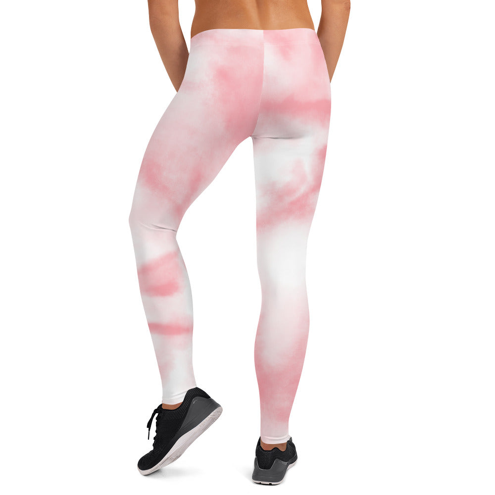 Pink tie Dye Gym Workout Leggings for Women