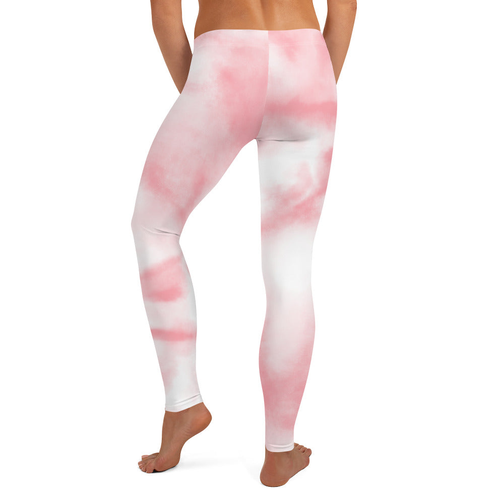 Pink tie Dye Gym Workout Leggings for Women