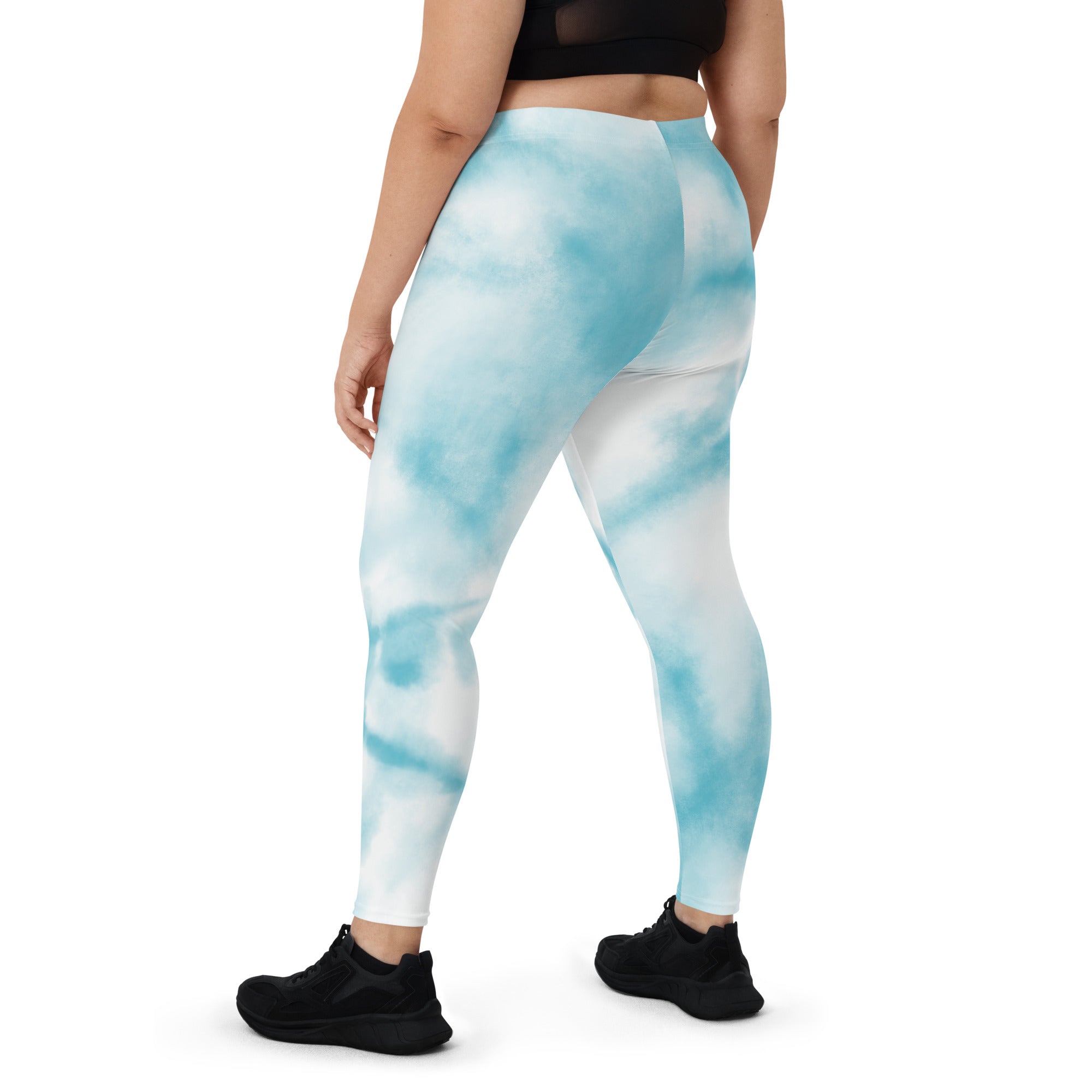 Classy Blue tie Dye Gym & Activewear Leggings for Women
