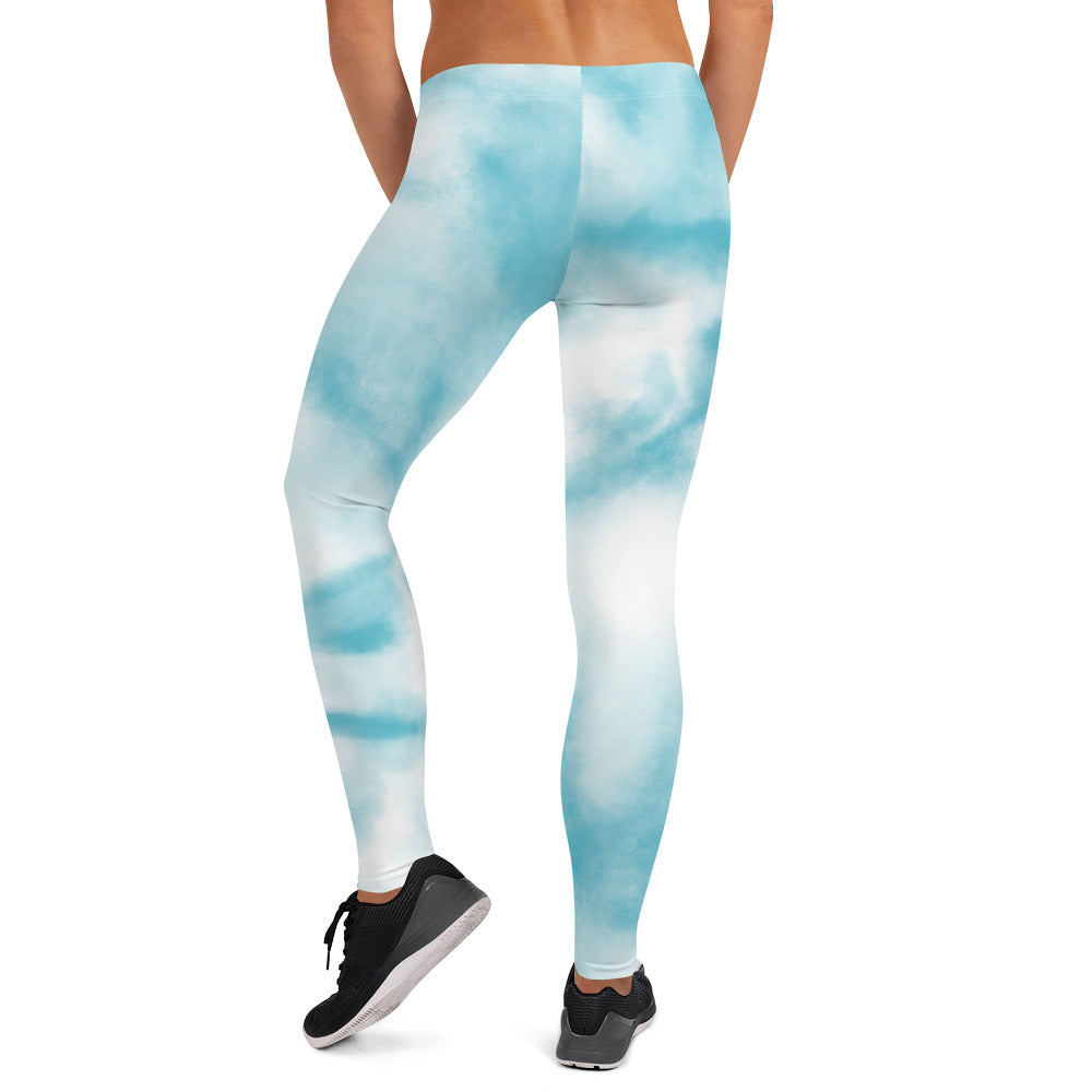 Classy Blue tie Dye Gym & Activewear Leggings for Women