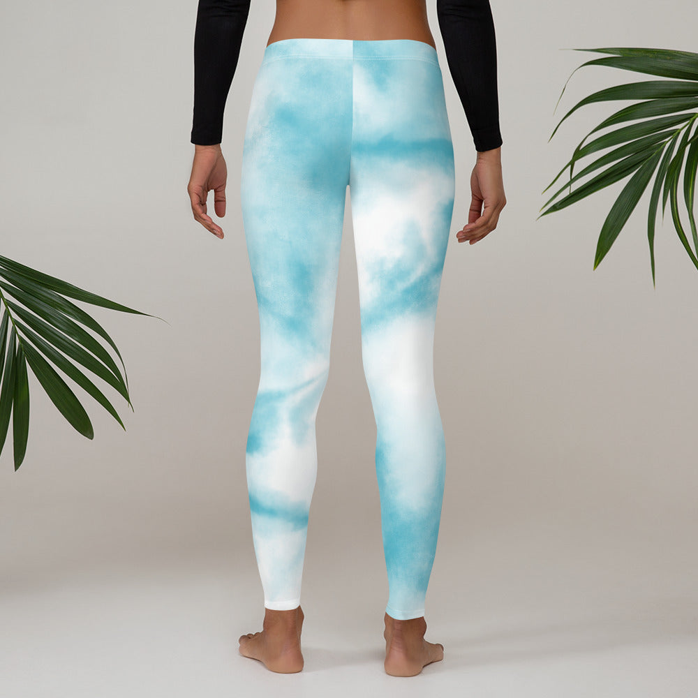 Classy Blue tie Dye Gym & Activewear Leggings for Women