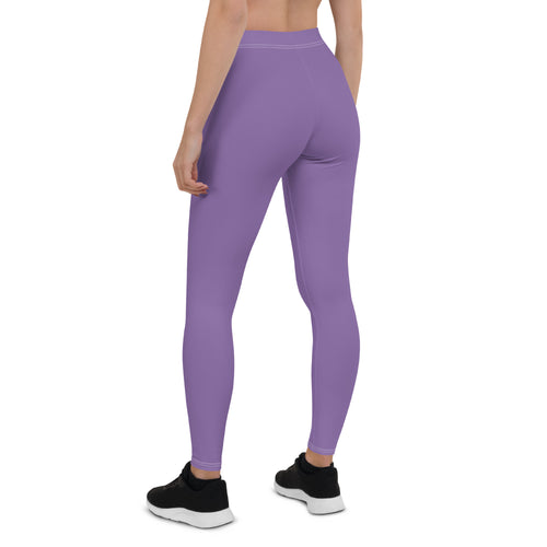 Preppy Minimal Lavender Workout Leggings for Women