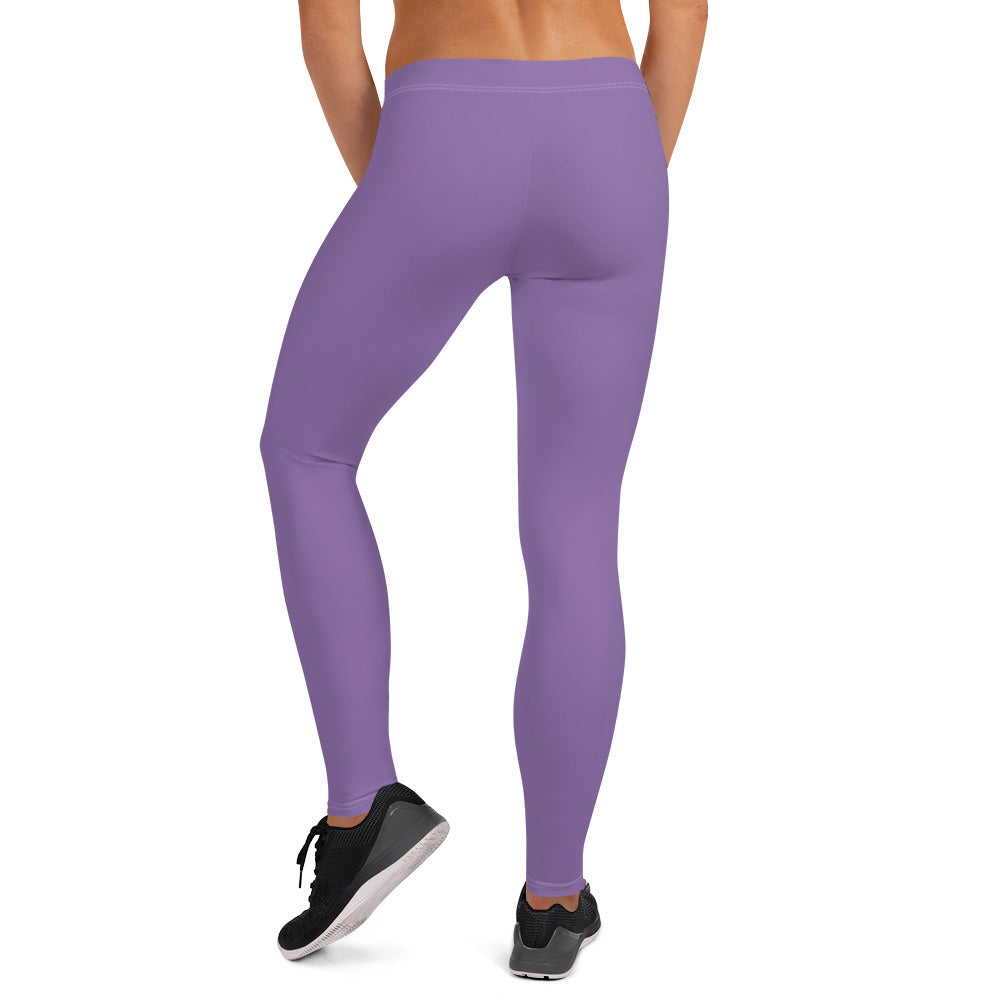 Preppy Minimal Lavender Workout Leggings for Women