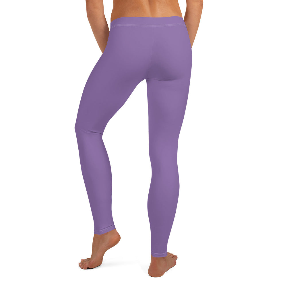 Preppy Minimal Lavender Workout Leggings for Women