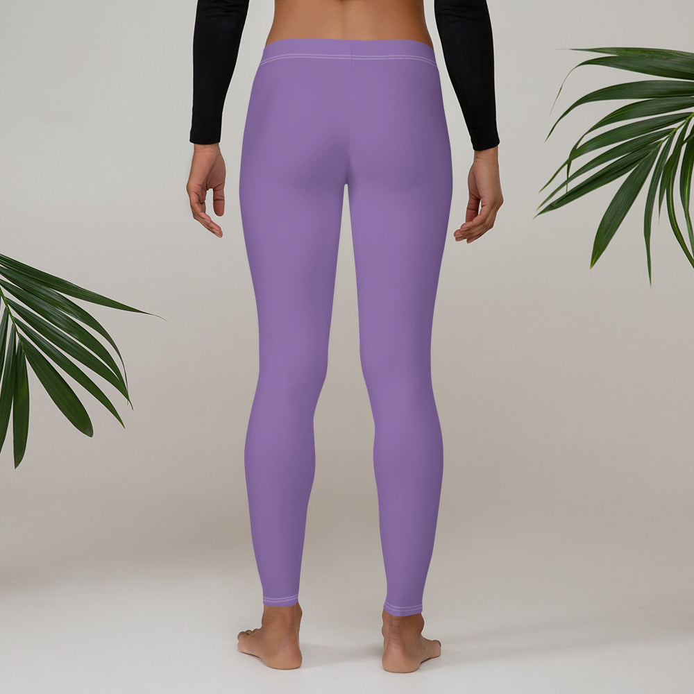 Preppy Minimal Lavender Workout Leggings for Women