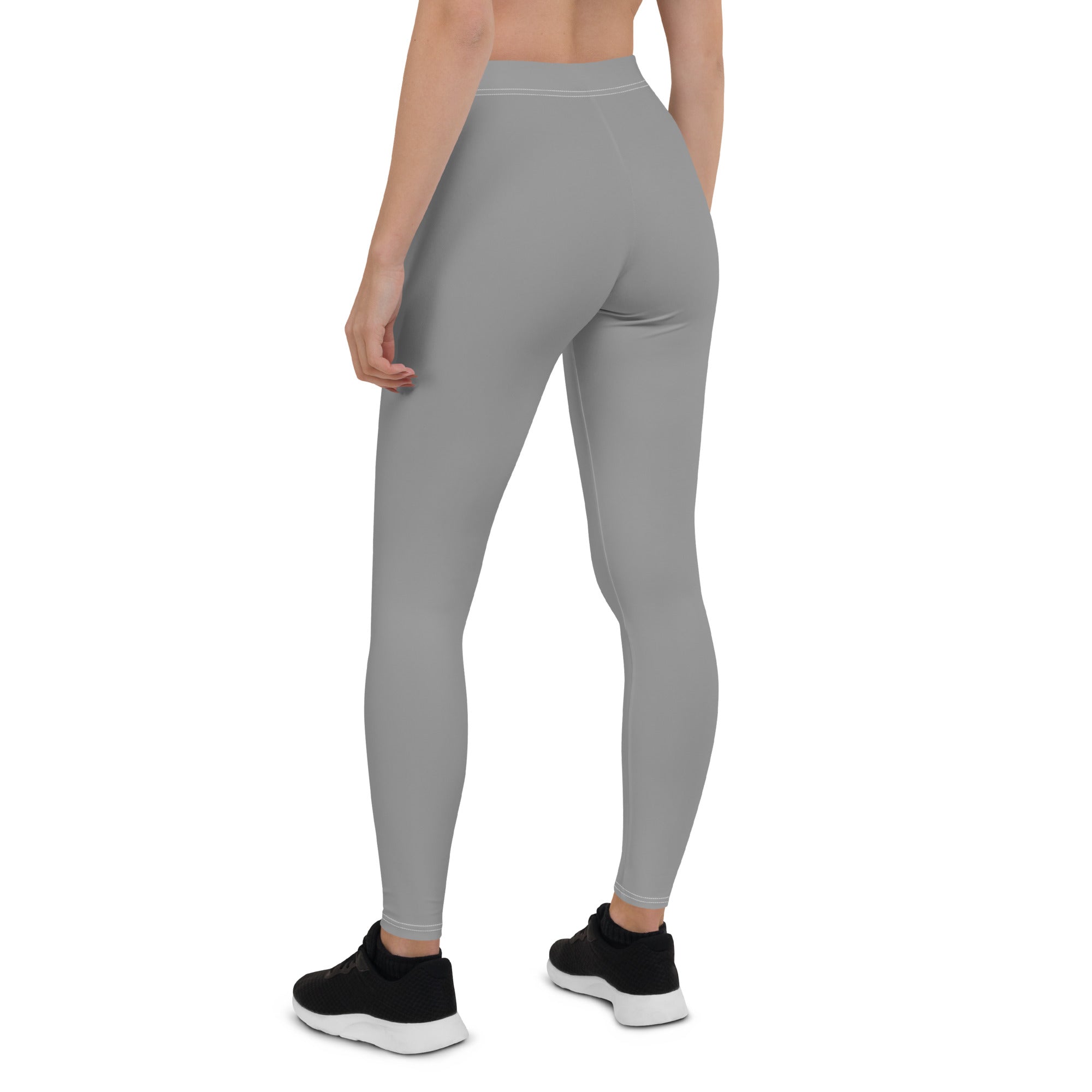 Preppy Aesthetic Grey Workout Leggings for Women