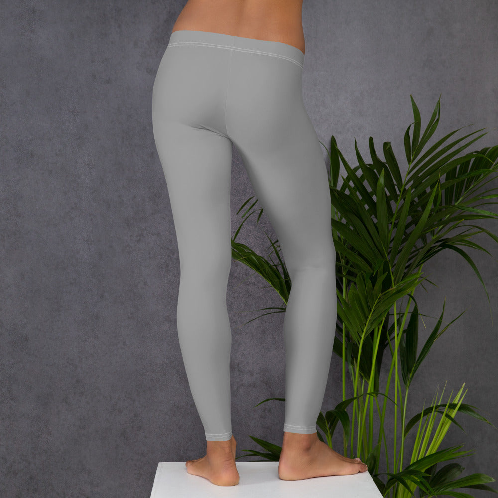 Preppy Aesthetic Grey Workout Leggings for Women