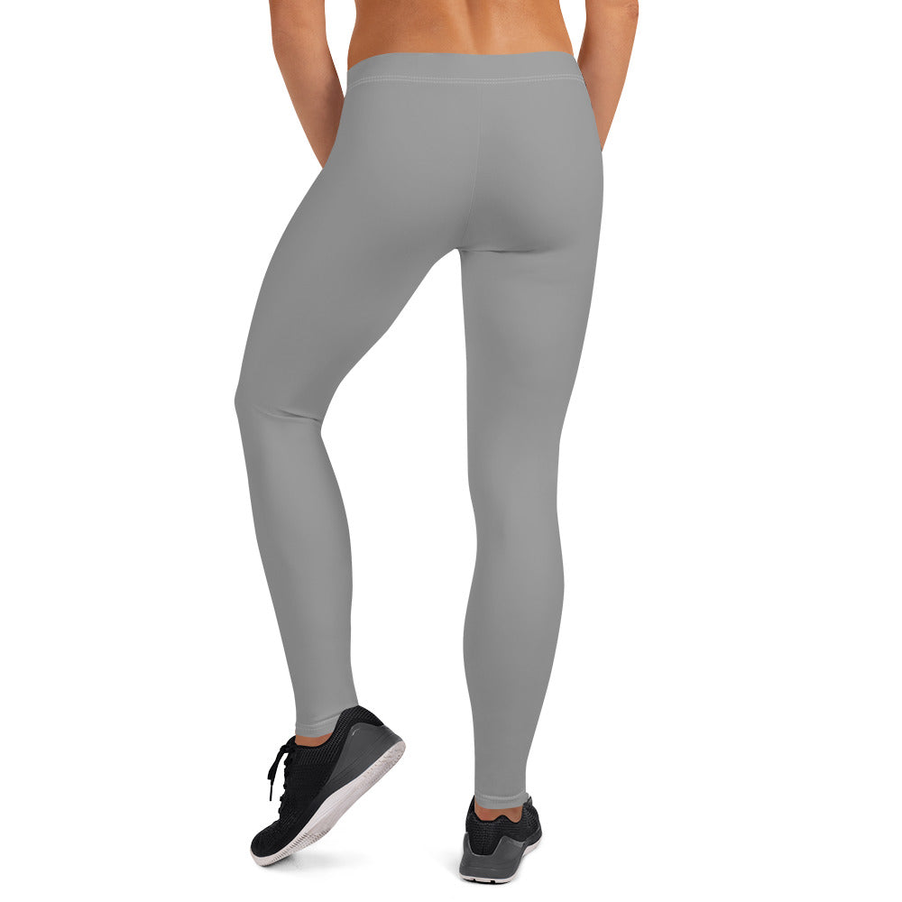Preppy Aesthetic Grey Workout Leggings for Women