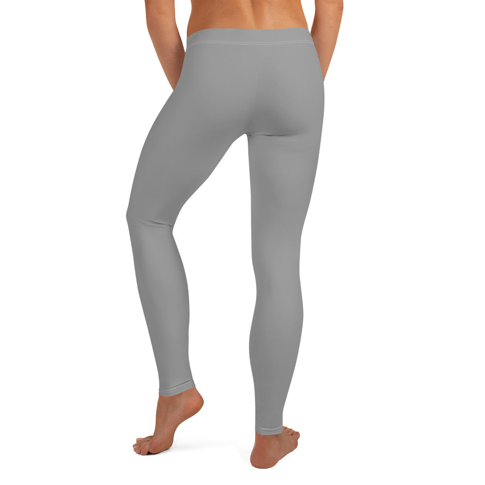 Preppy Aesthetic Grey Workout Leggings for Women