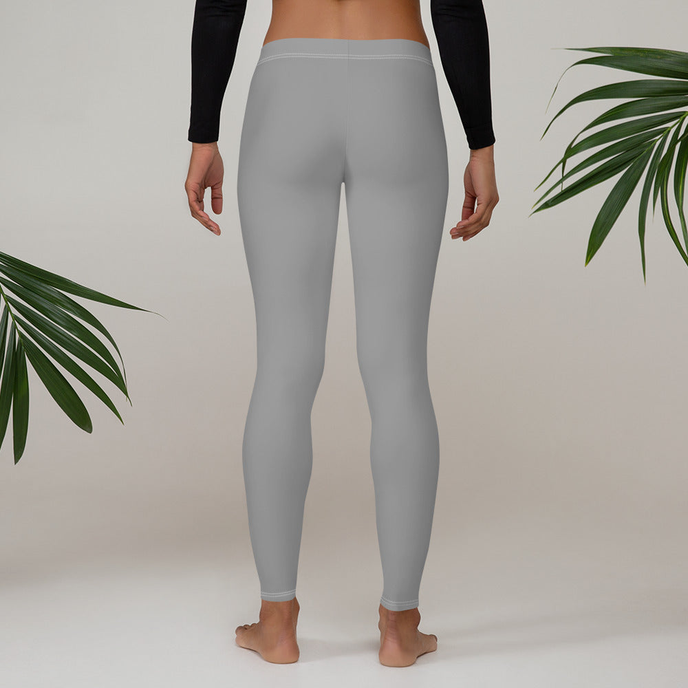 Preppy Aesthetic Grey Workout Leggings for Women