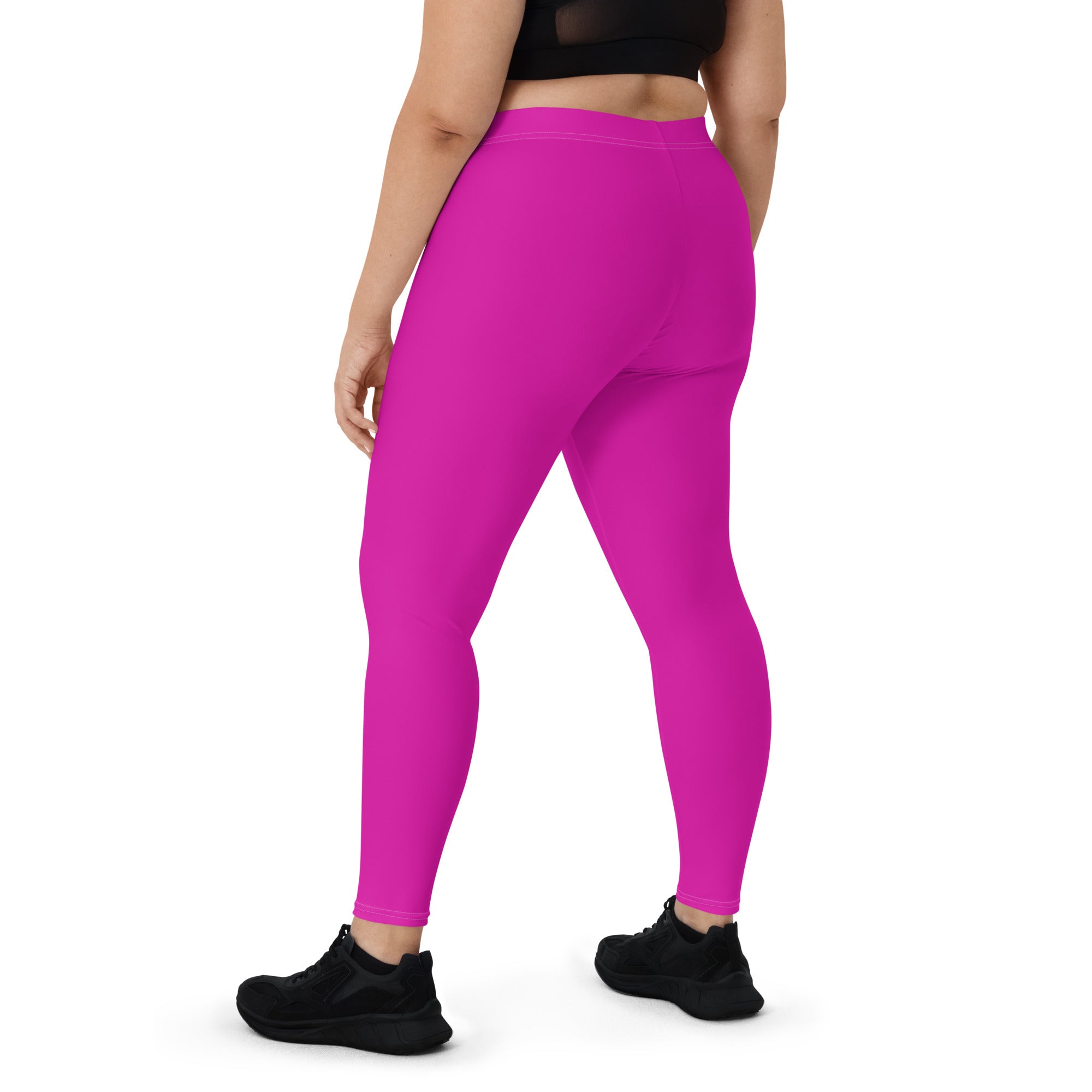Neon Pink Gym Workout Leggings for Women