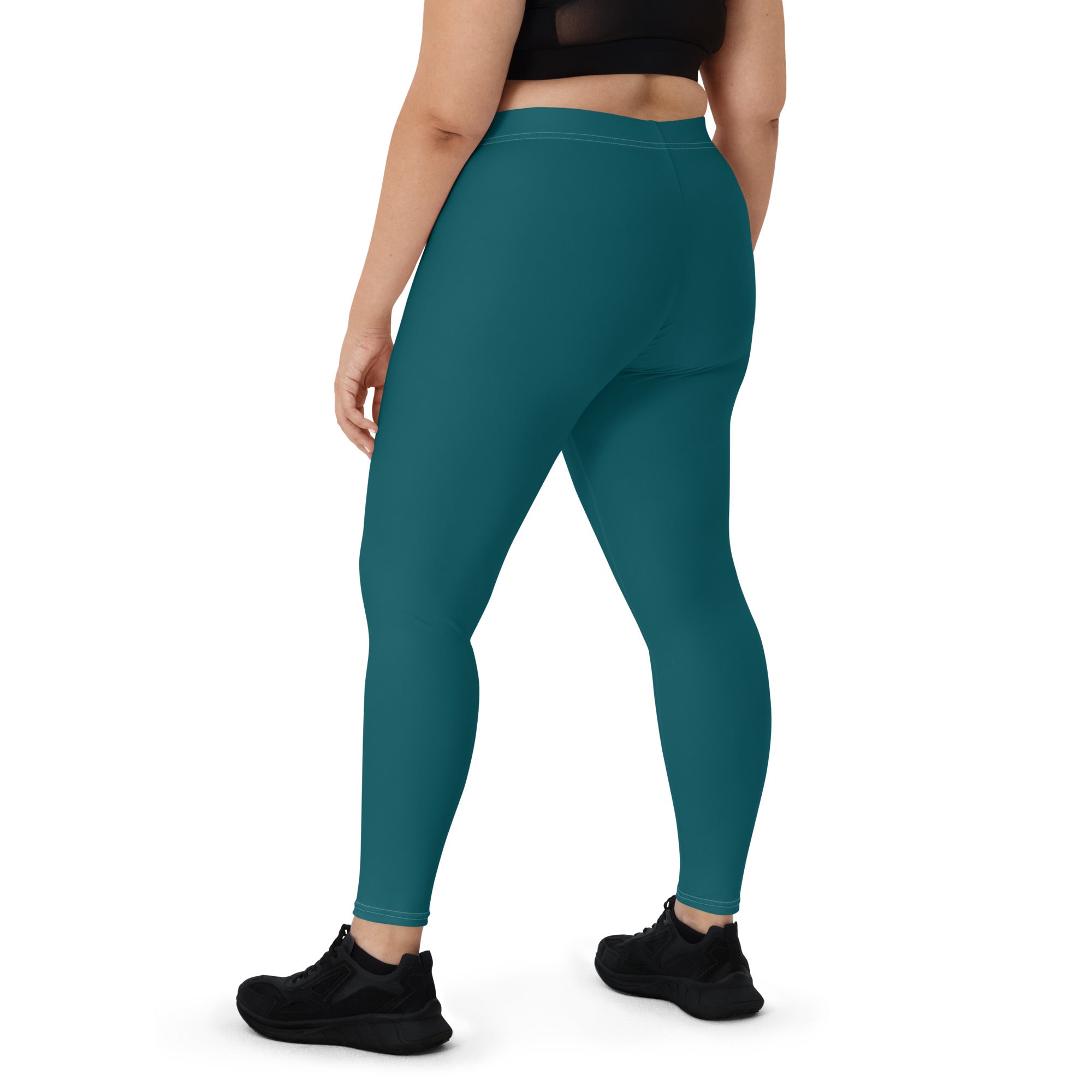 Seamless Teal Running & Gym Workout Leggings for Women