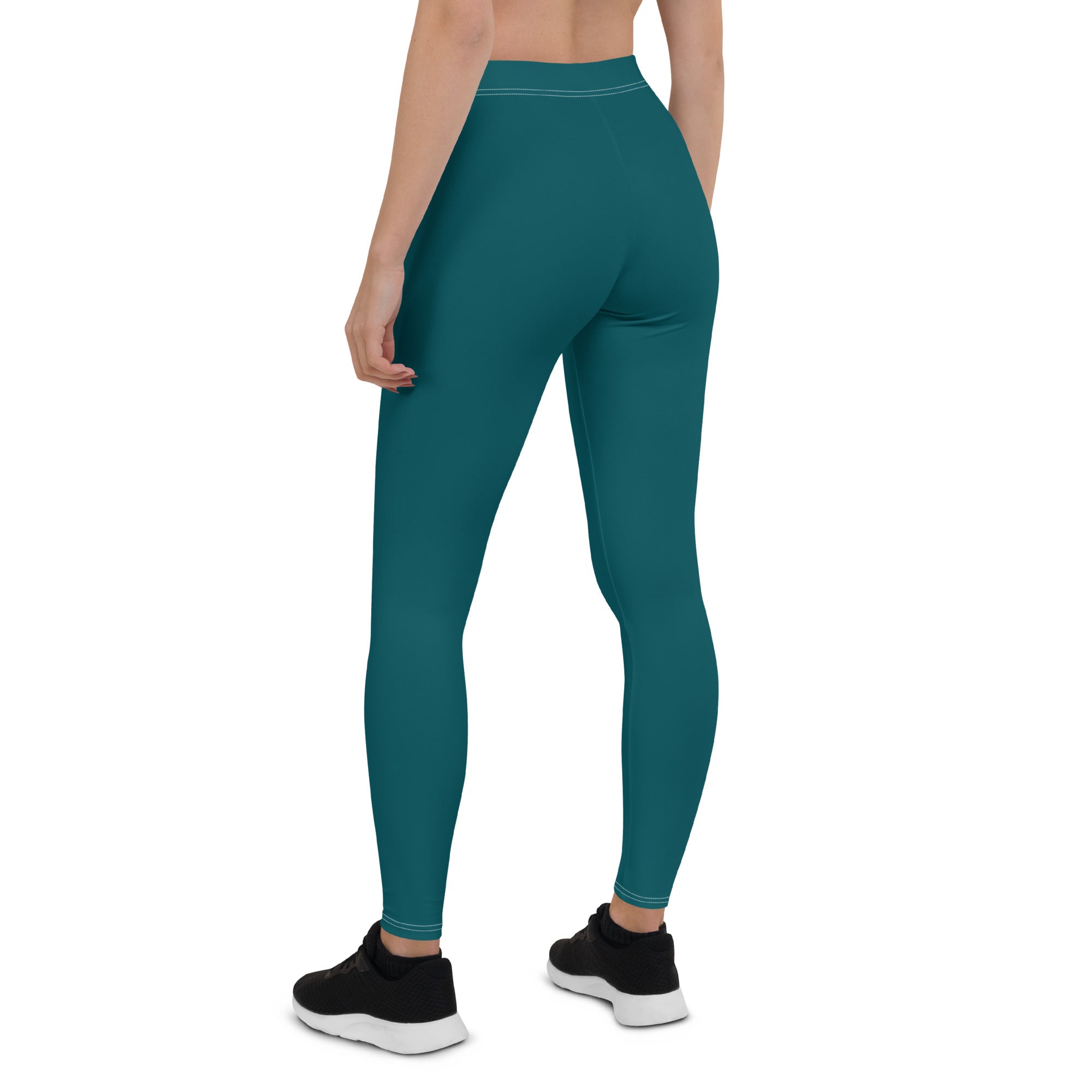 Seamless Teal Running & Gym Workout Leggings for Women