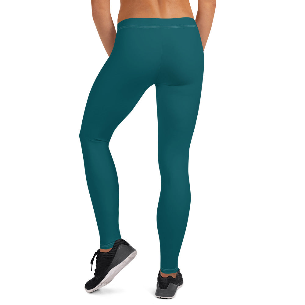 Seamless Teal Running & Gym Workout Leggings for Women
