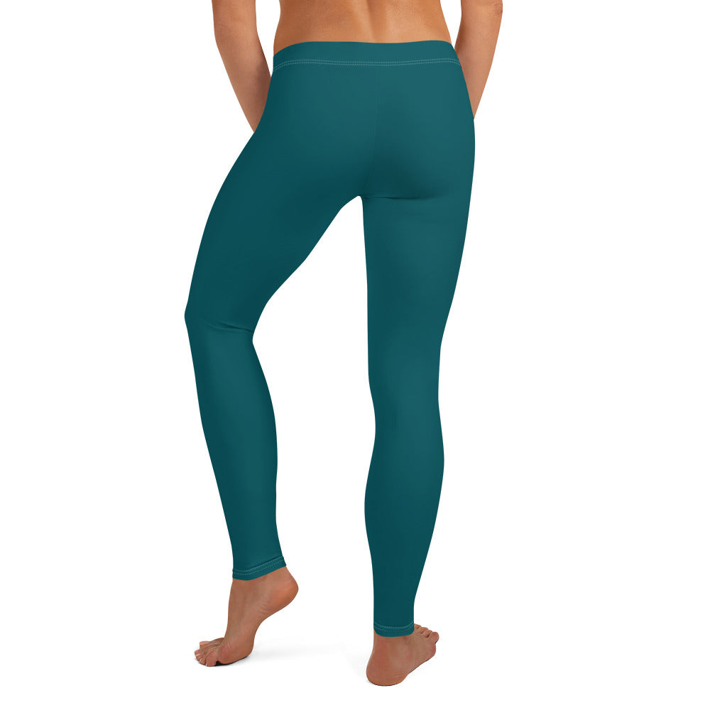Seamless Teal Running & Gym Workout Leggings for Women