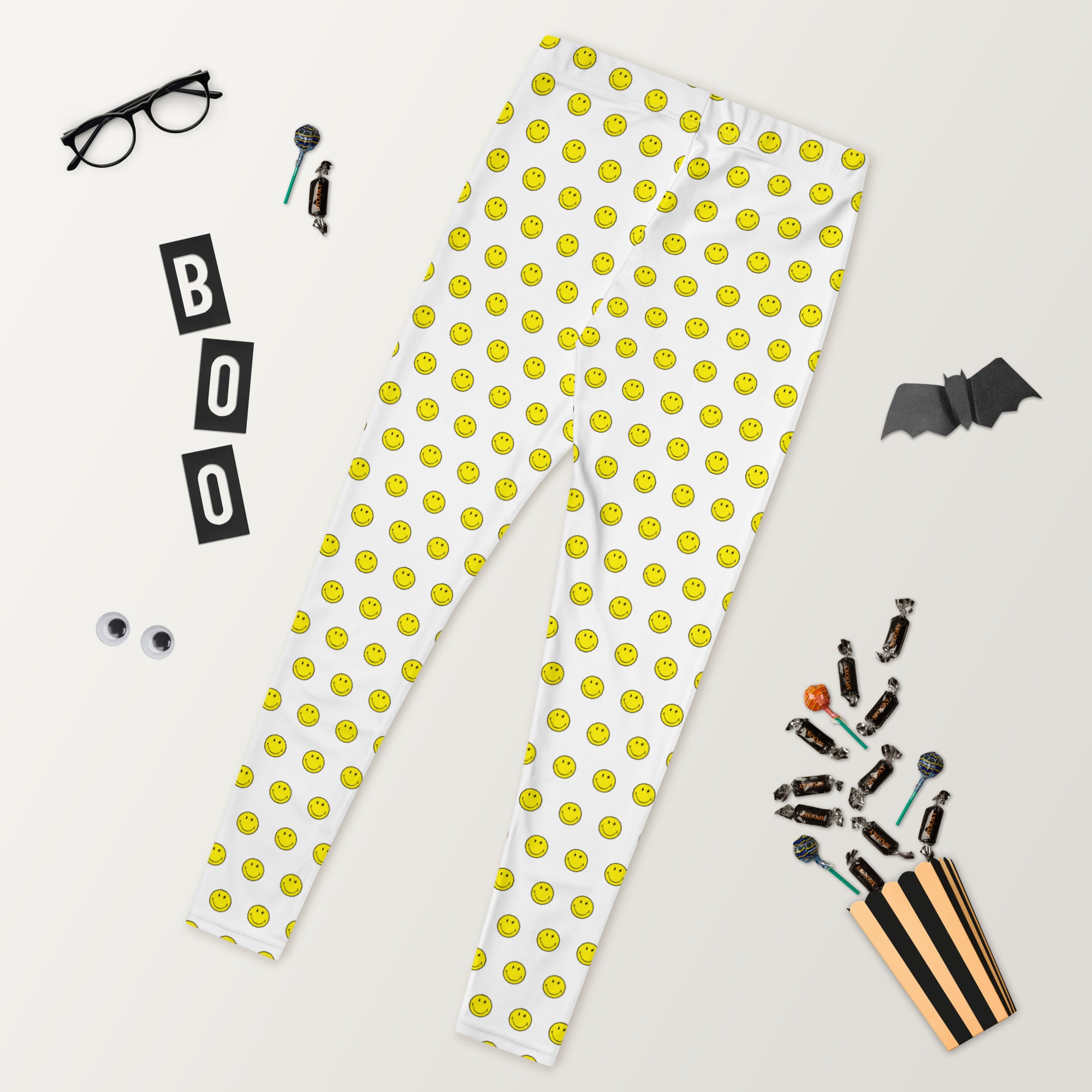 Preppy Smiley Face Running & Gym Leggings