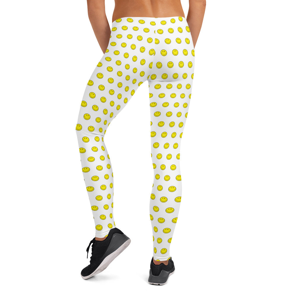 Preppy Smiley Face Running & Gym Leggings