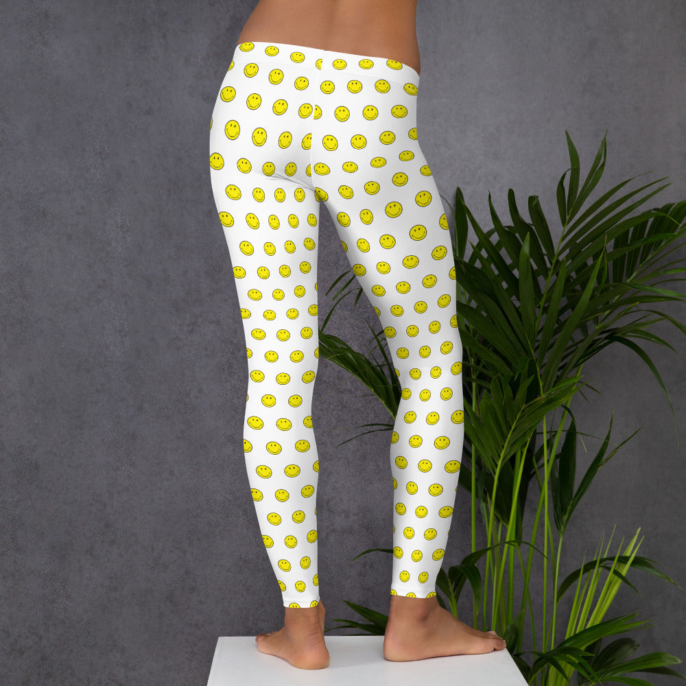 Preppy Smiley Face Running & Gym Leggings