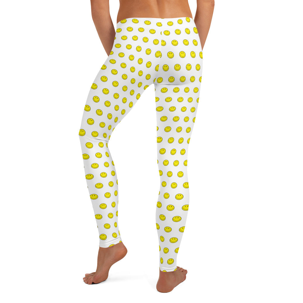 Preppy Smiley Face Running & Gym Leggings