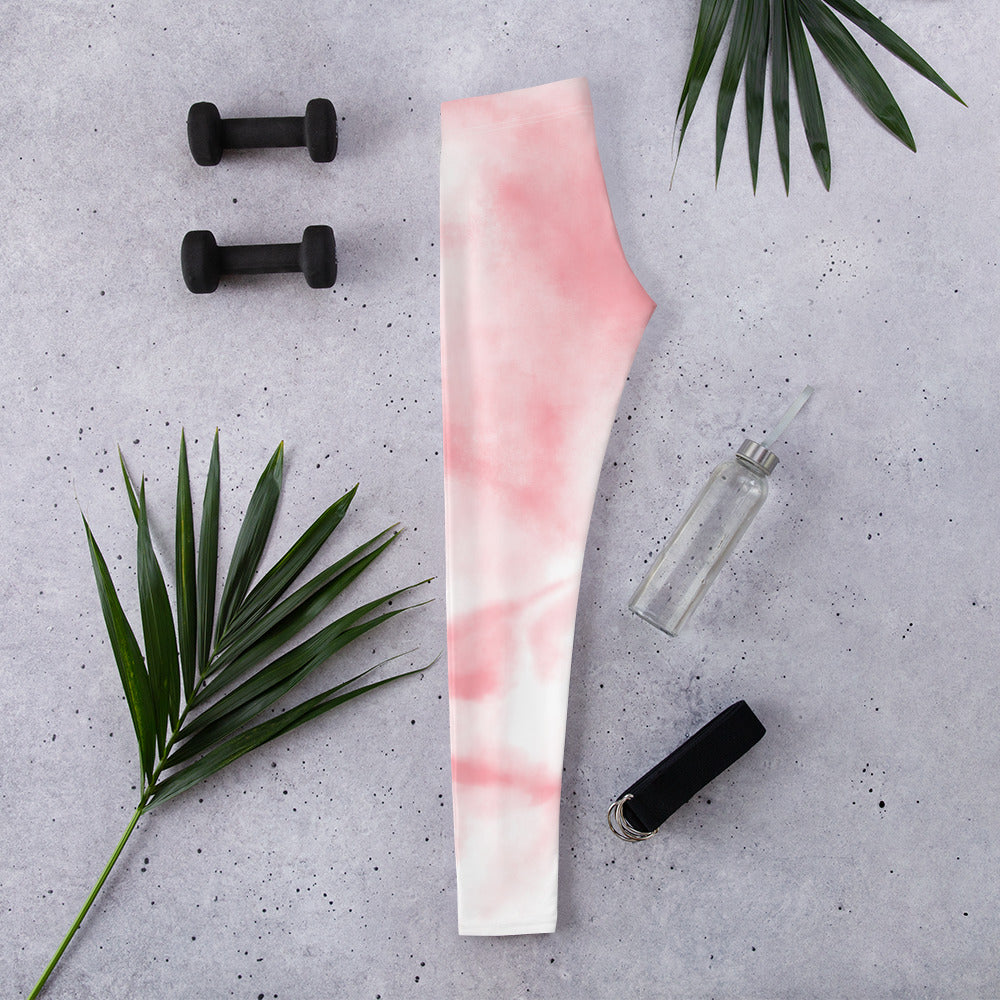 Pink tie Dye Gym Workout Leggings for Women