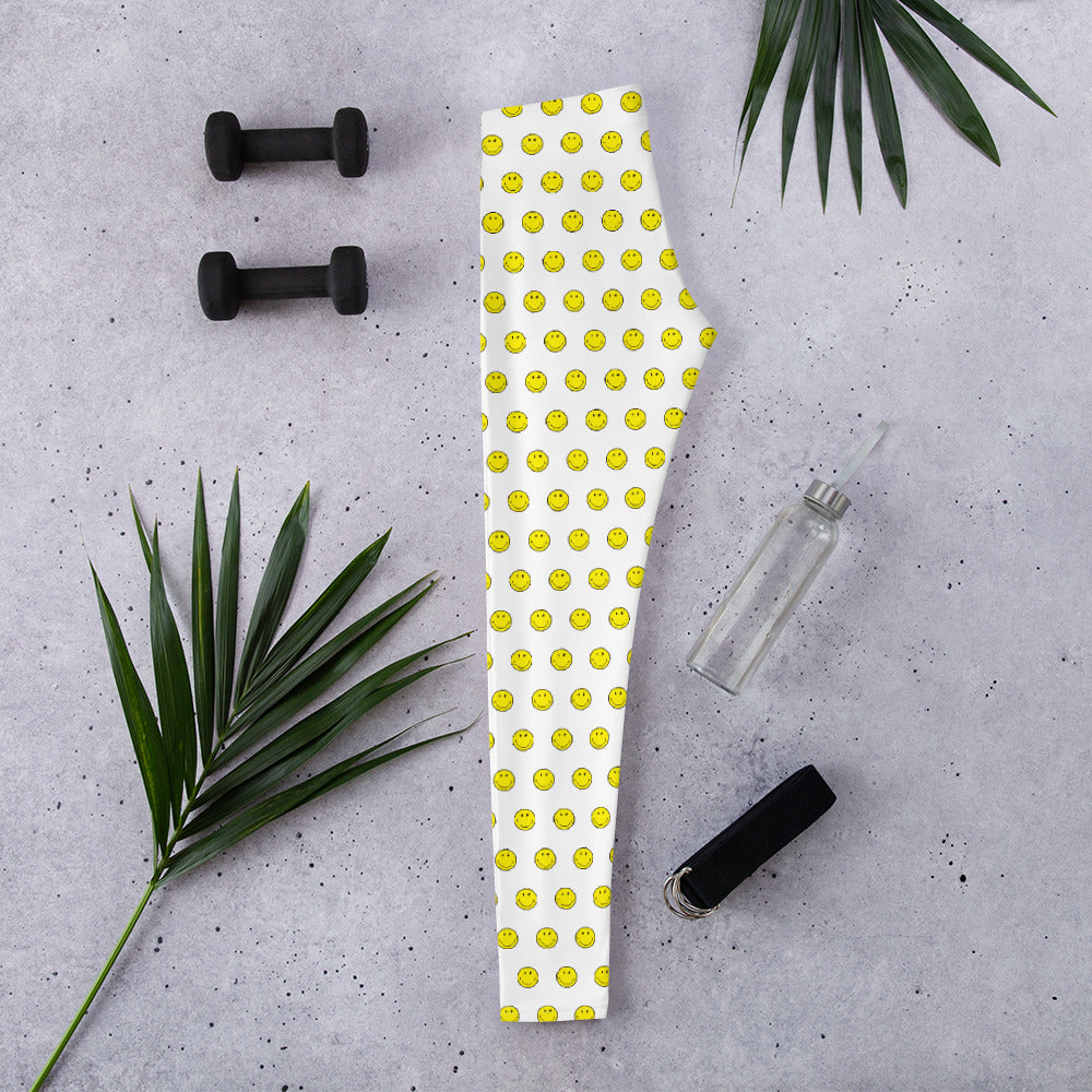 Preppy Smiley Face Running & Gym Leggings