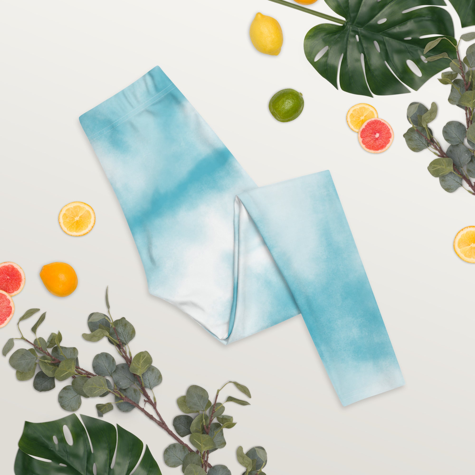 Classy Blue tie Dye Gym & Activewear Leggings for Women