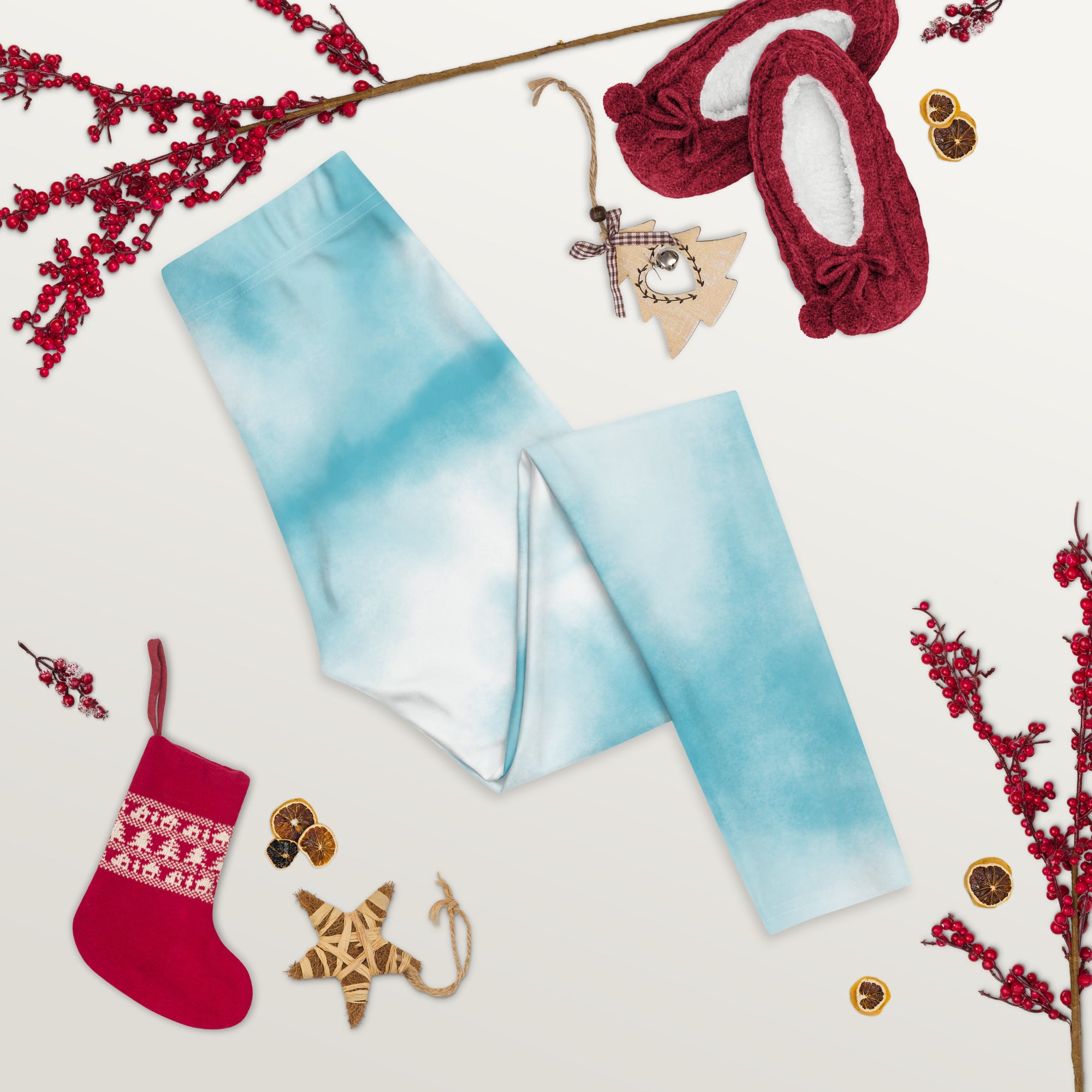 Classy Blue tie Dye Gym & Activewear Leggings for Women