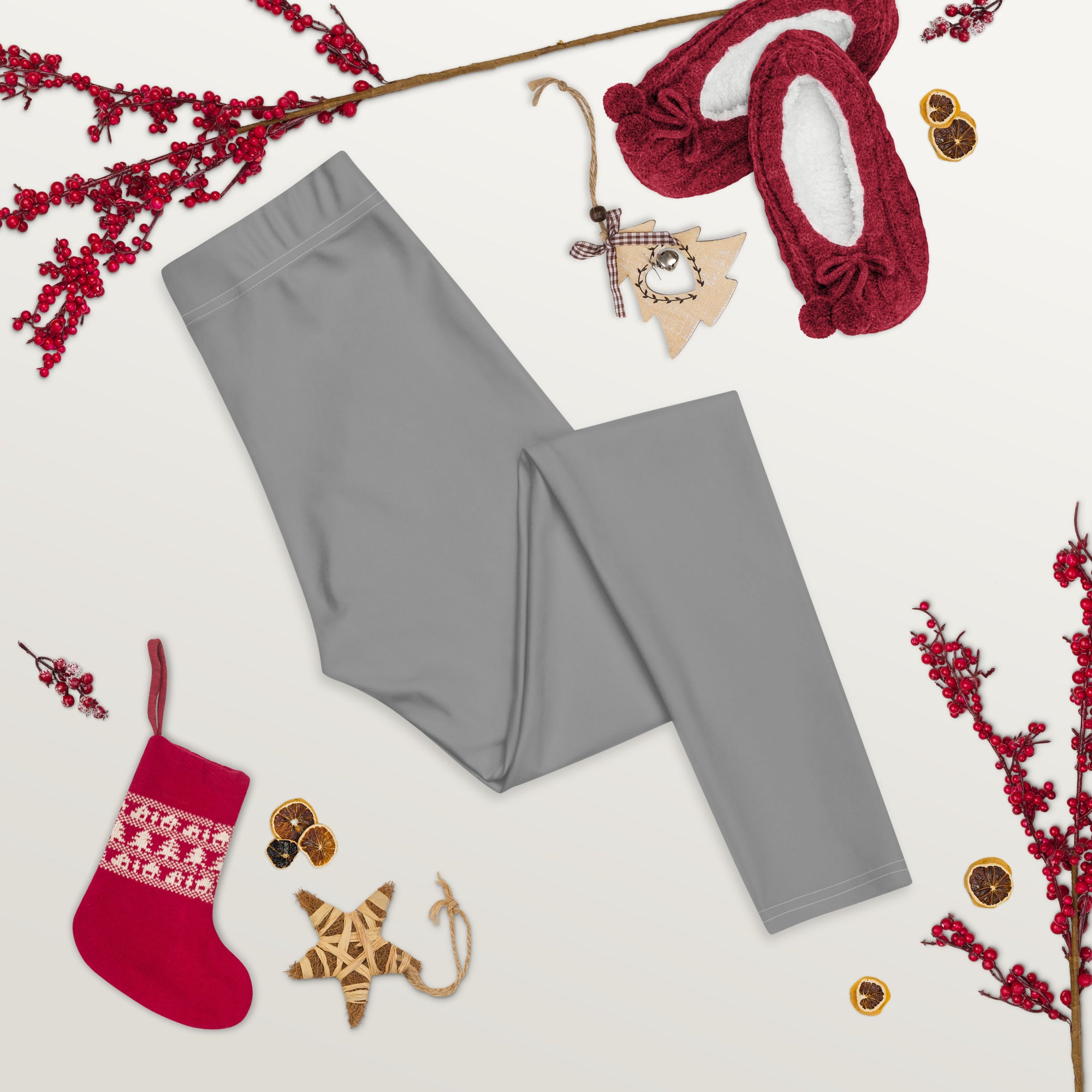 Preppy Aesthetic Grey Workout Leggings for Women