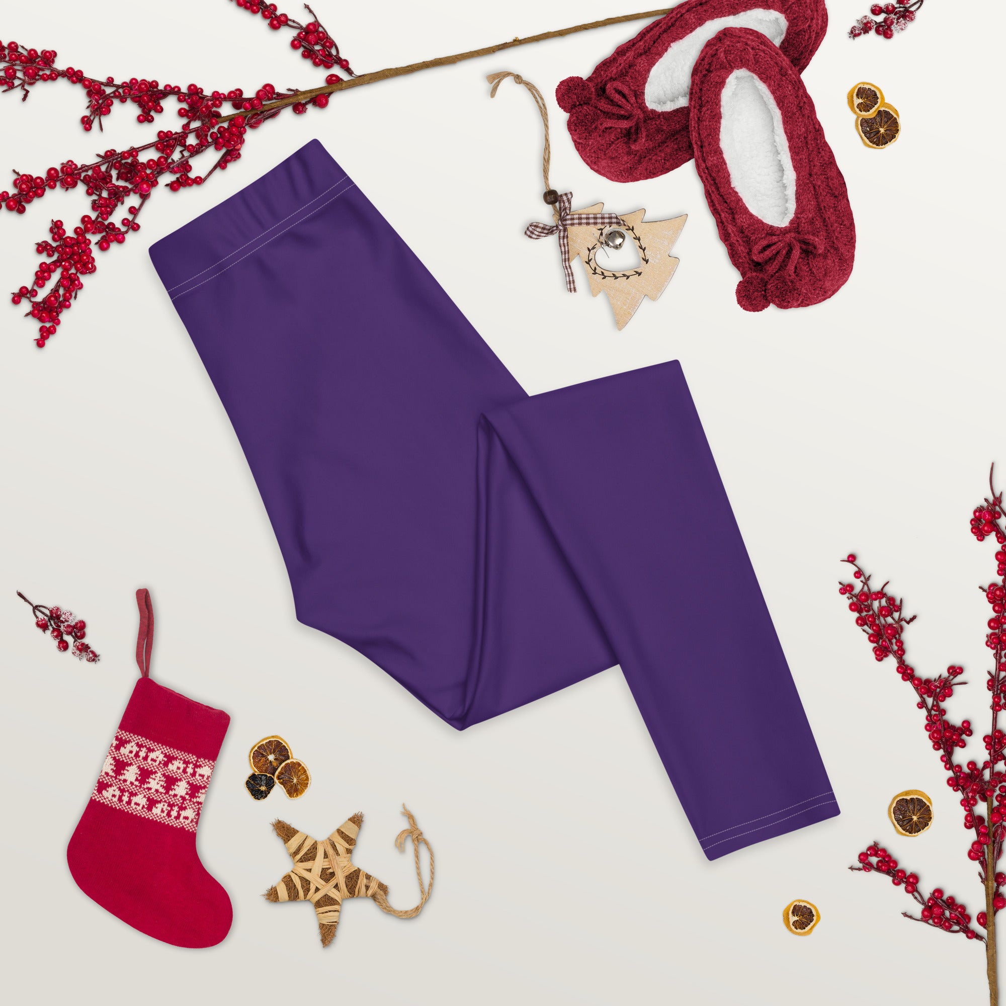Dark Purple Sports & Gym Workout Leggings for Women