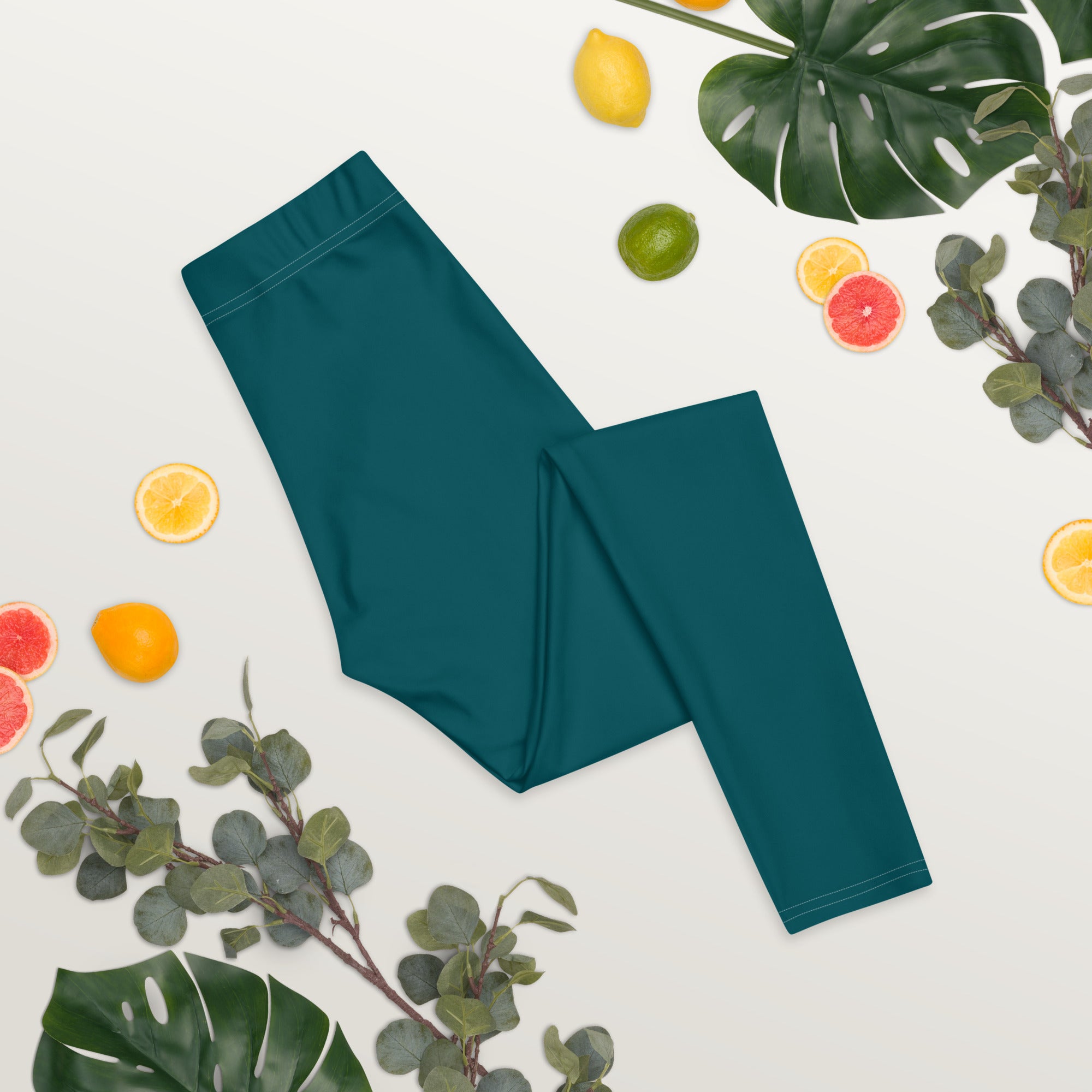 Seamless Teal Running & Gym Workout Leggings for Women