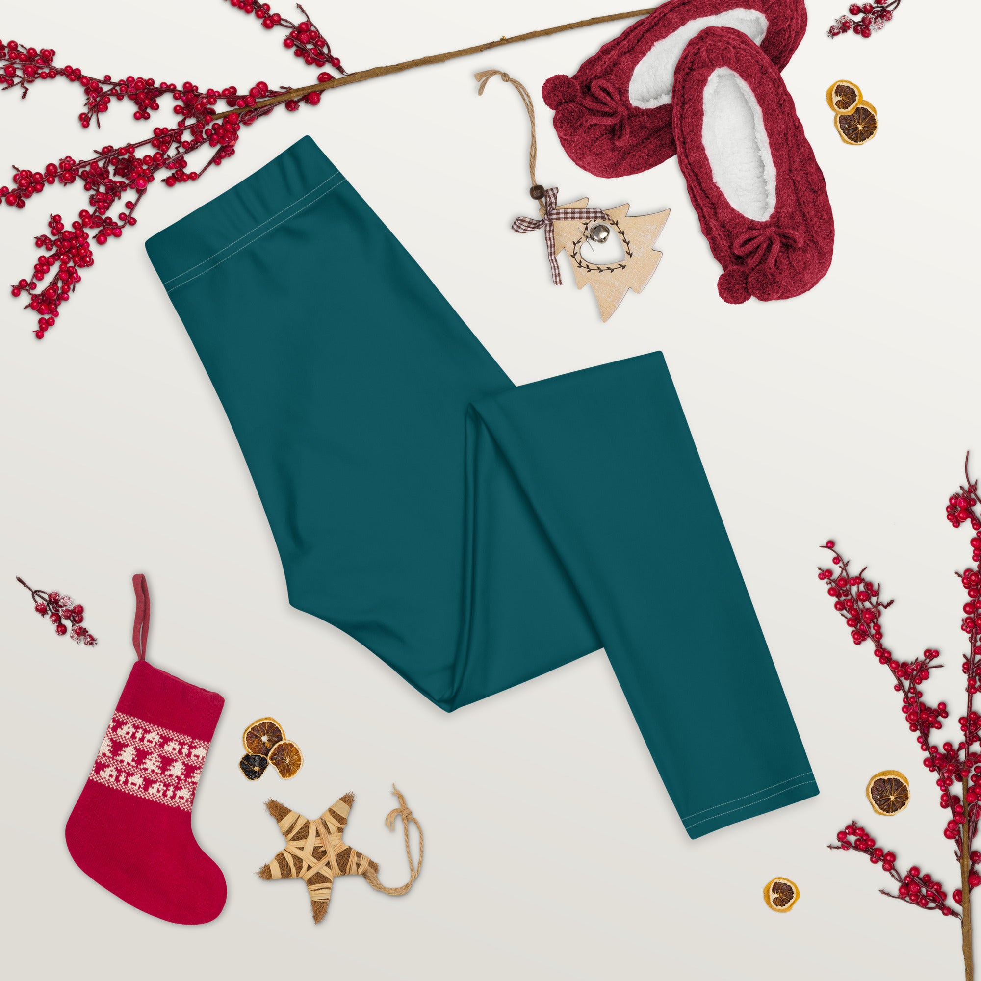 Seamless Teal Running & Gym Workout Leggings for Women