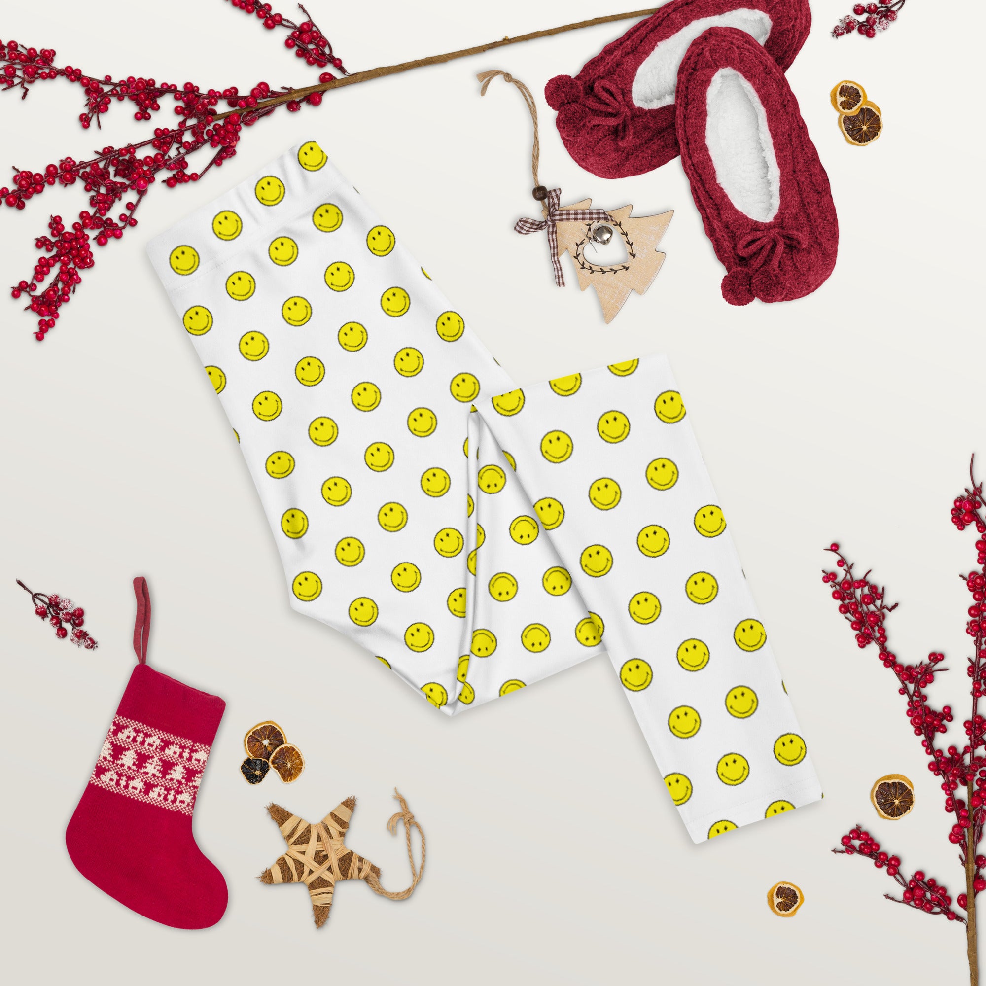 Preppy Smiley Face Running & Gym Leggings