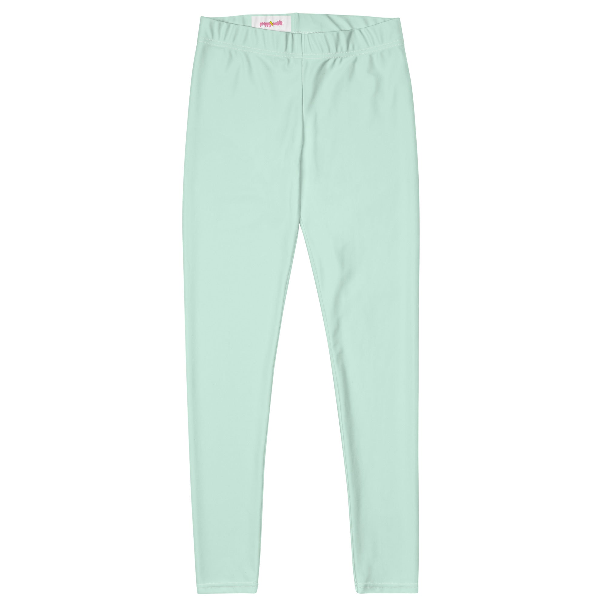 Preppy Plain Sea Green Gym Workout Leggings for Women