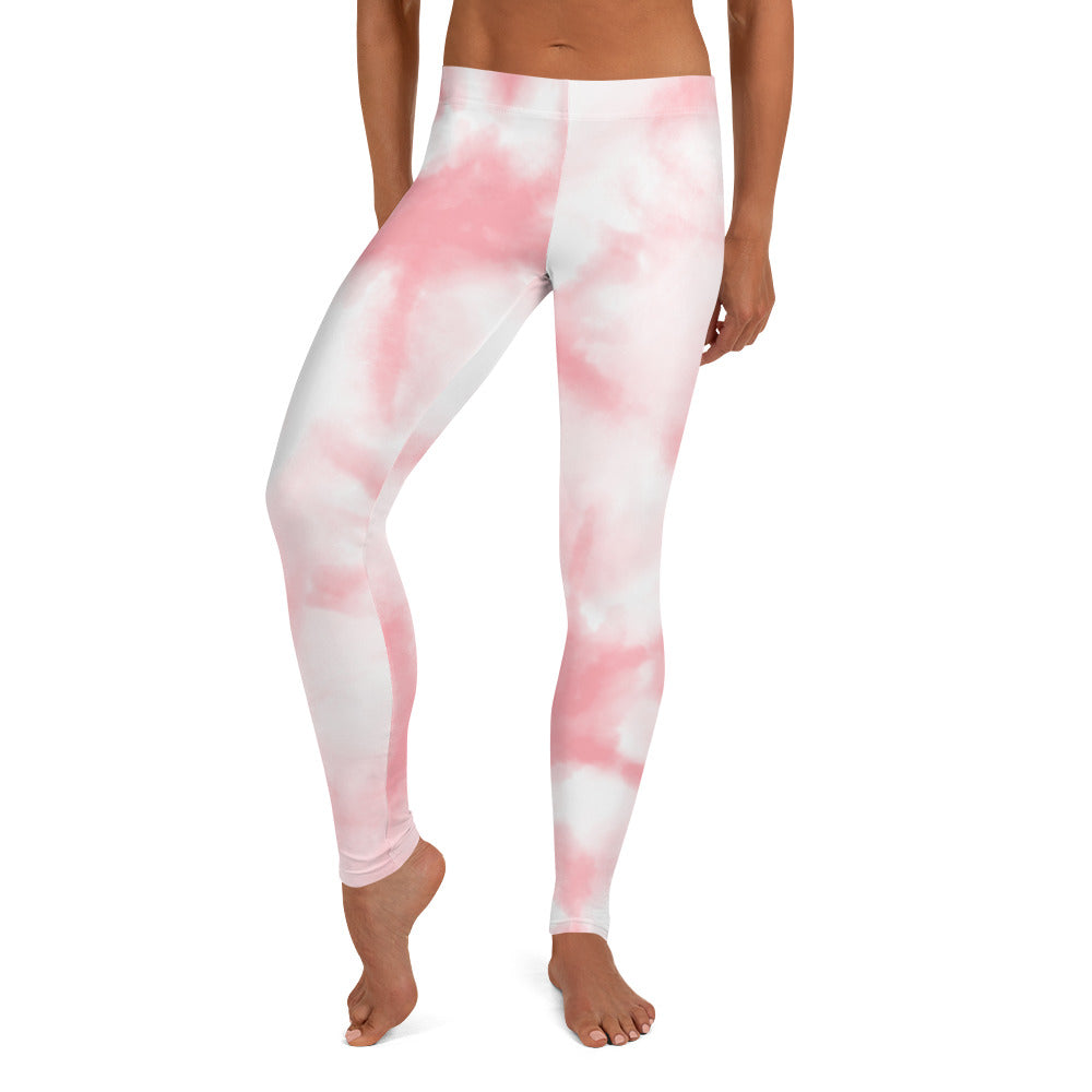 Pink tie Dye Gym Workout Leggings for Women