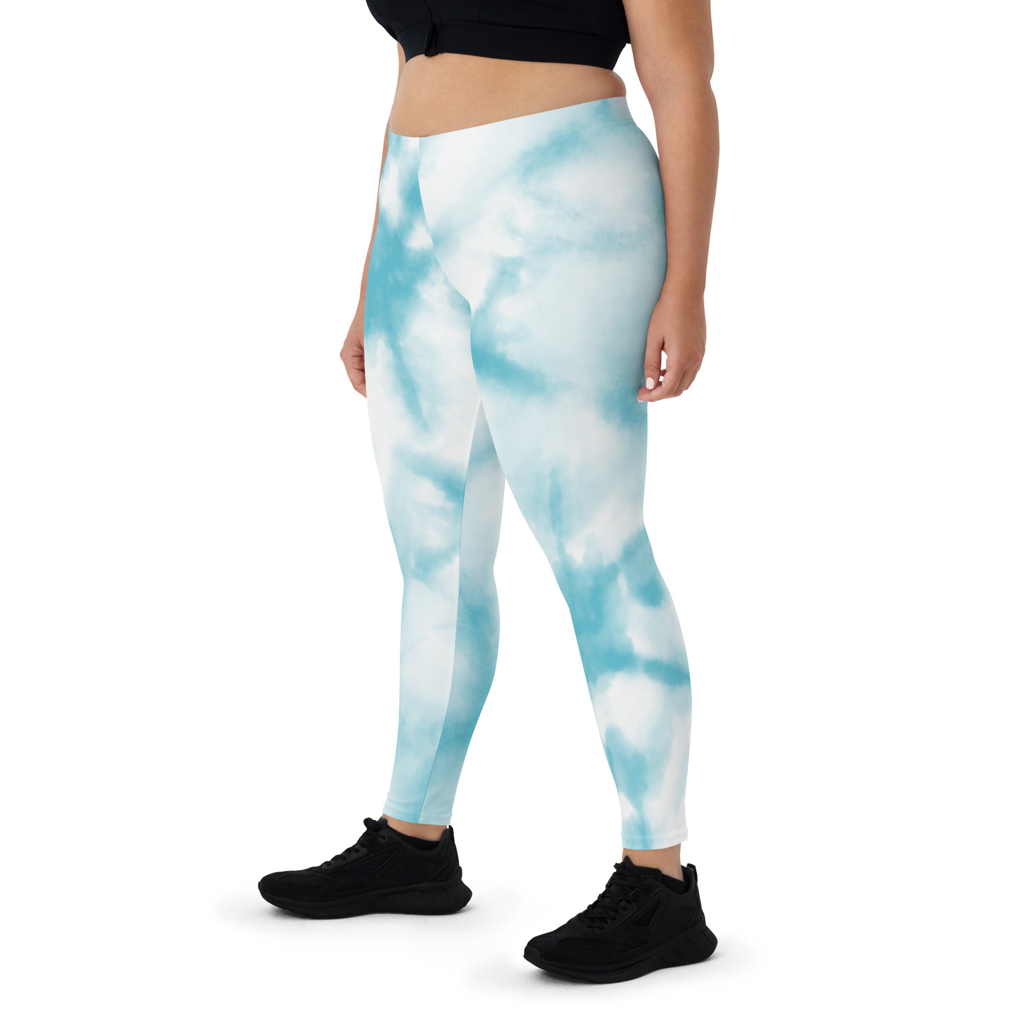 Classy Blue tie Dye Gym & Activewear Leggings for Women