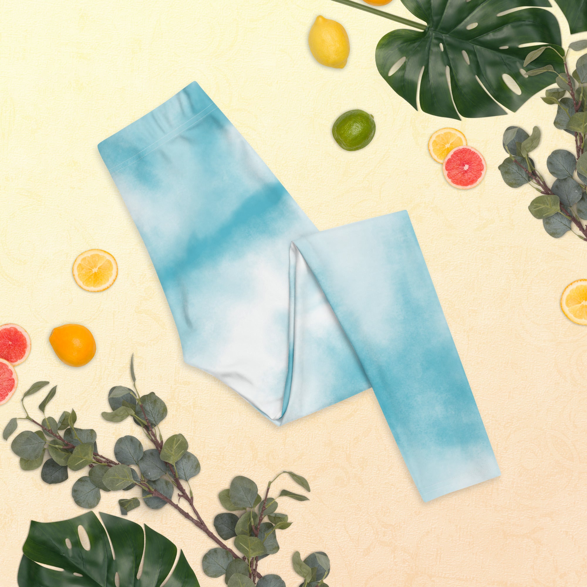 Classy Blue tie Dye Gym & Activewear Leggings for Women