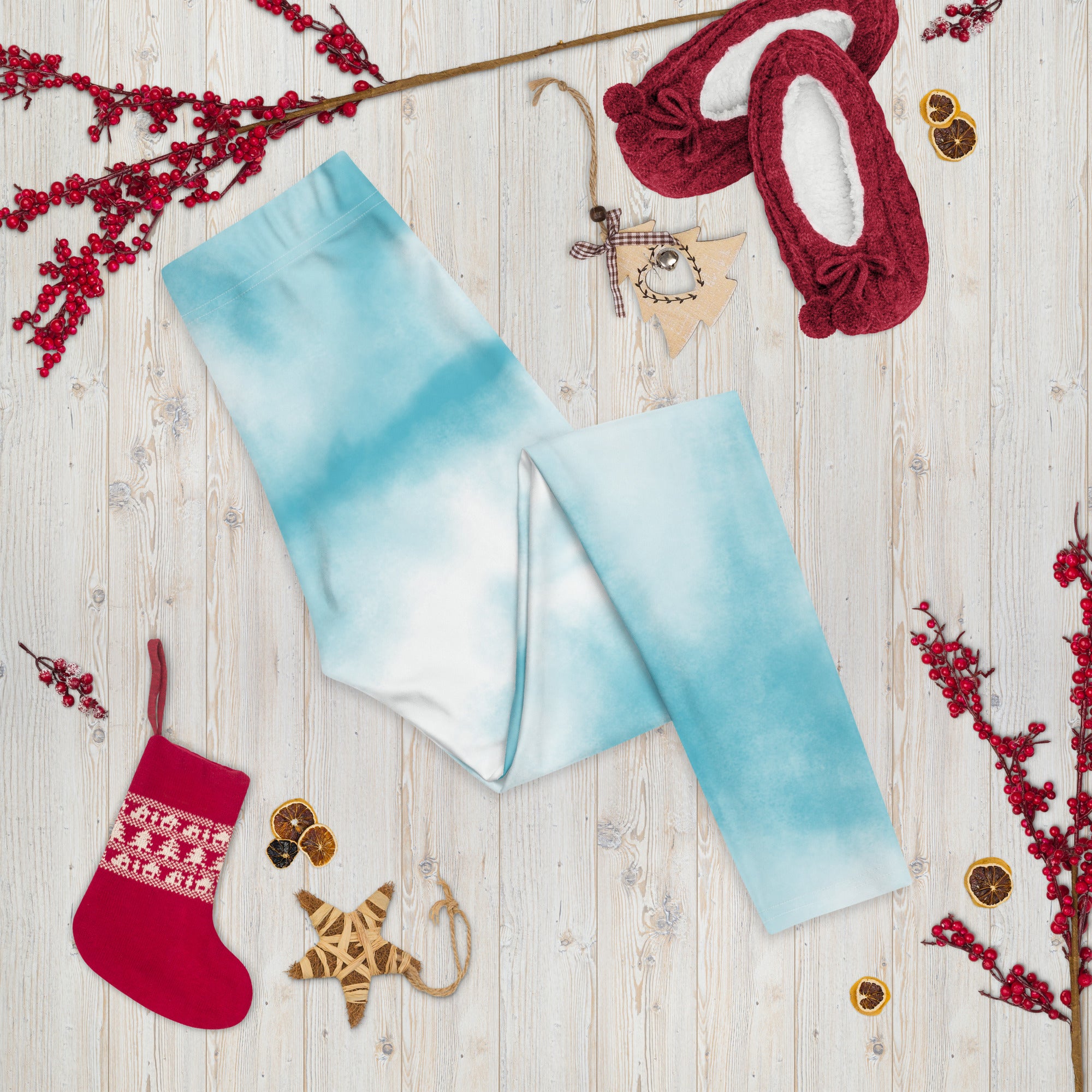 Classy Blue tie Dye Gym & Activewear Leggings for Women