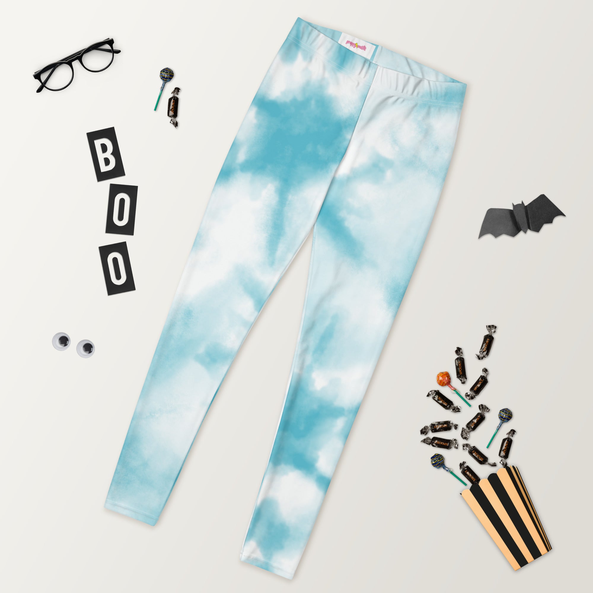 Classy Blue tie Dye Gym & Activewear Leggings for Women