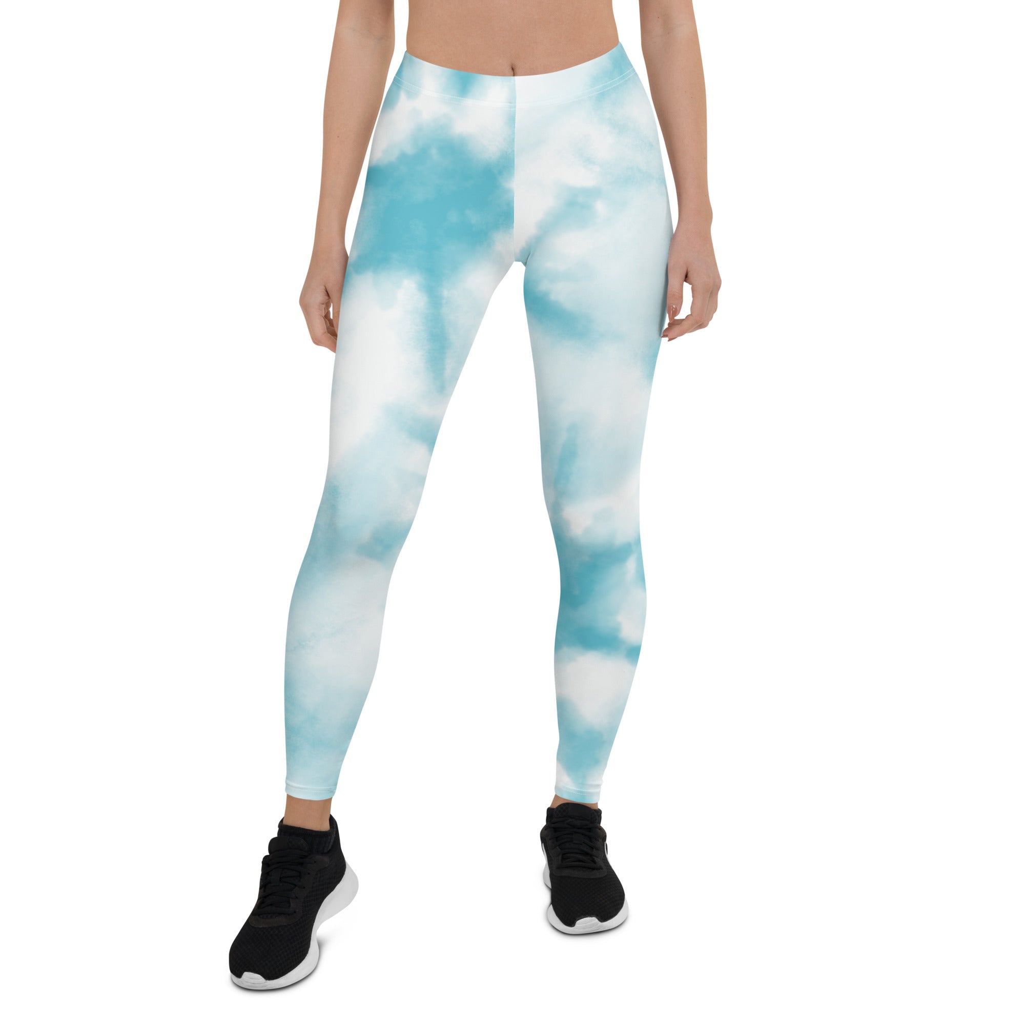 Classy Blue tie Dye Gym & Activewear Leggings for Women
