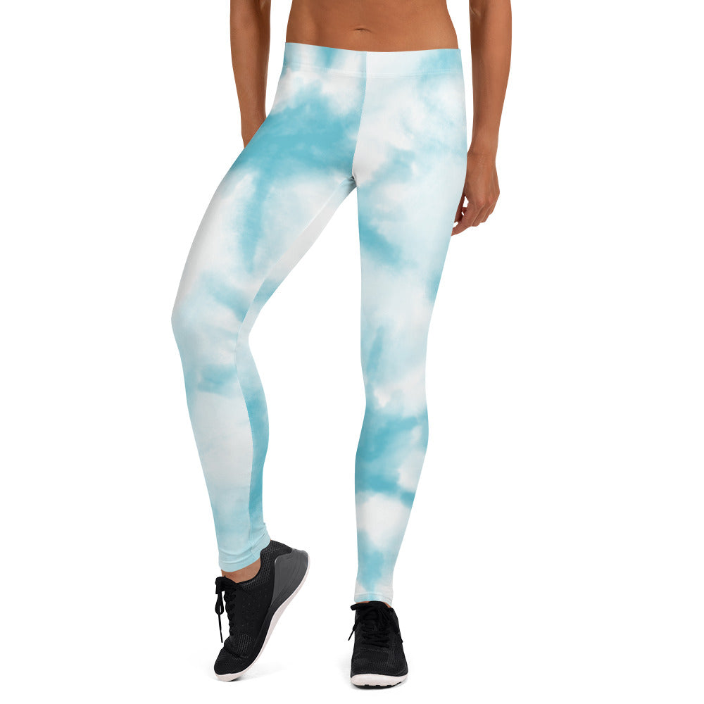 Classy Blue tie Dye Gym & Activewear Leggings for Women