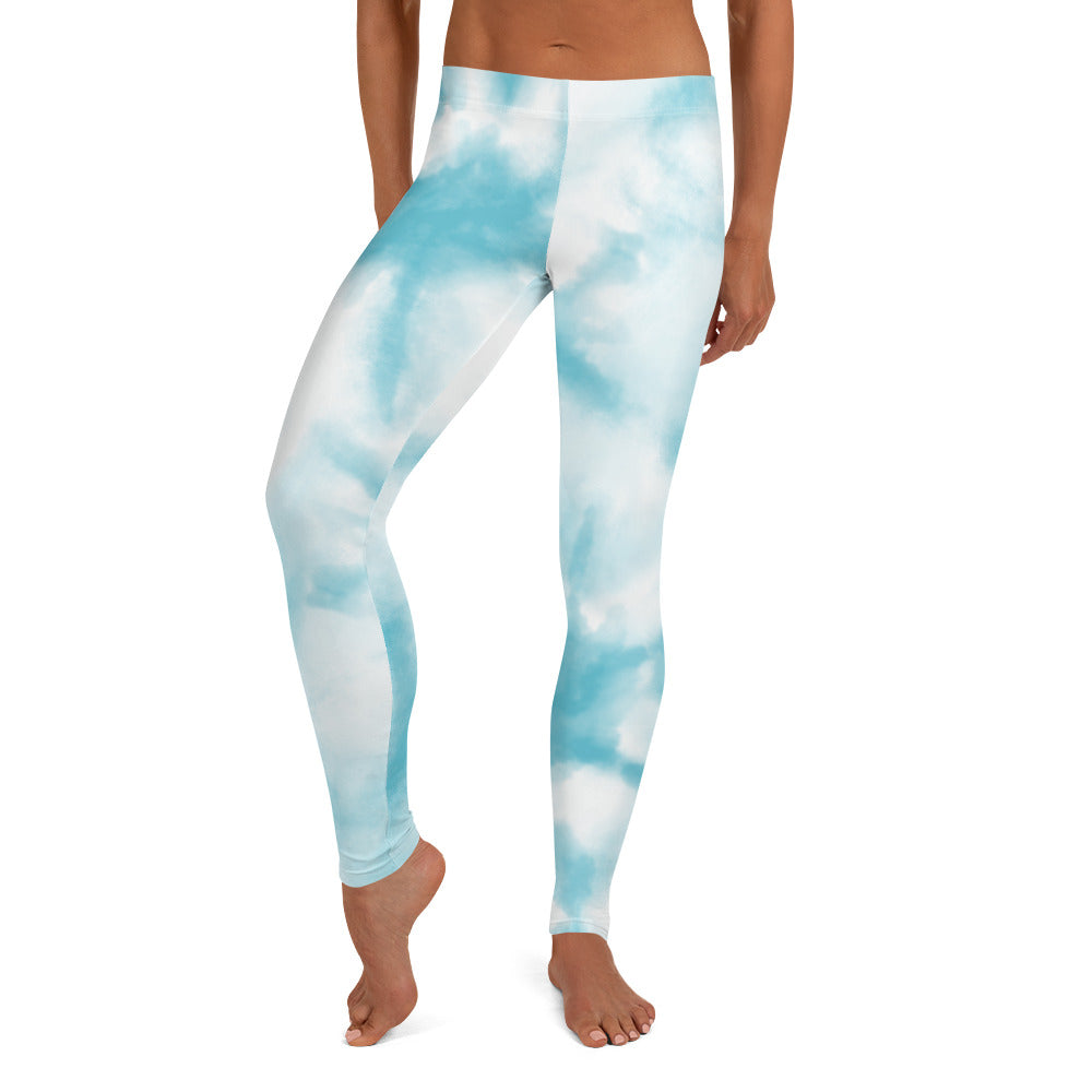 Classy Blue tie Dye Gym & Activewear Leggings for Women