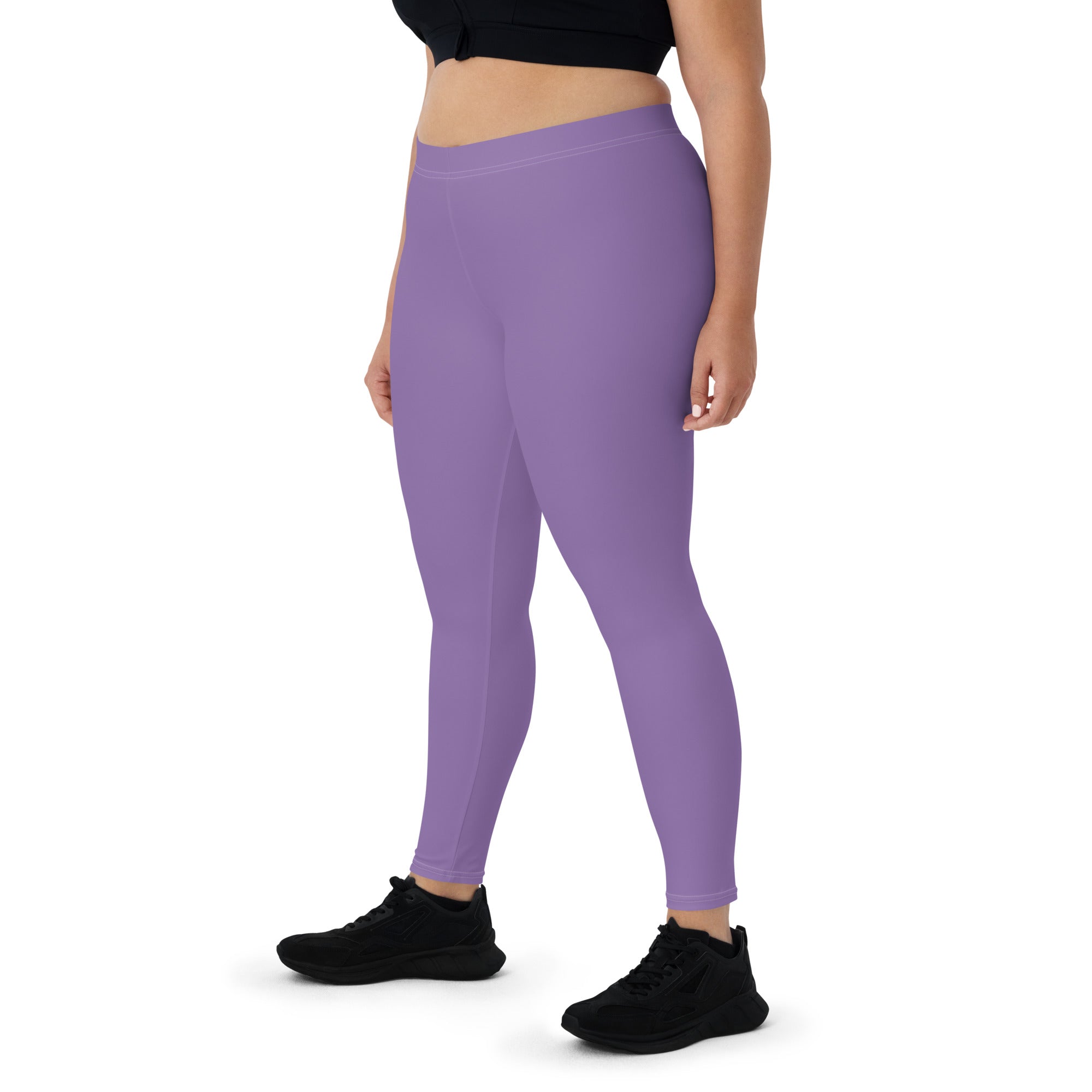 Preppy Minimal Lavender Workout Leggings for Women