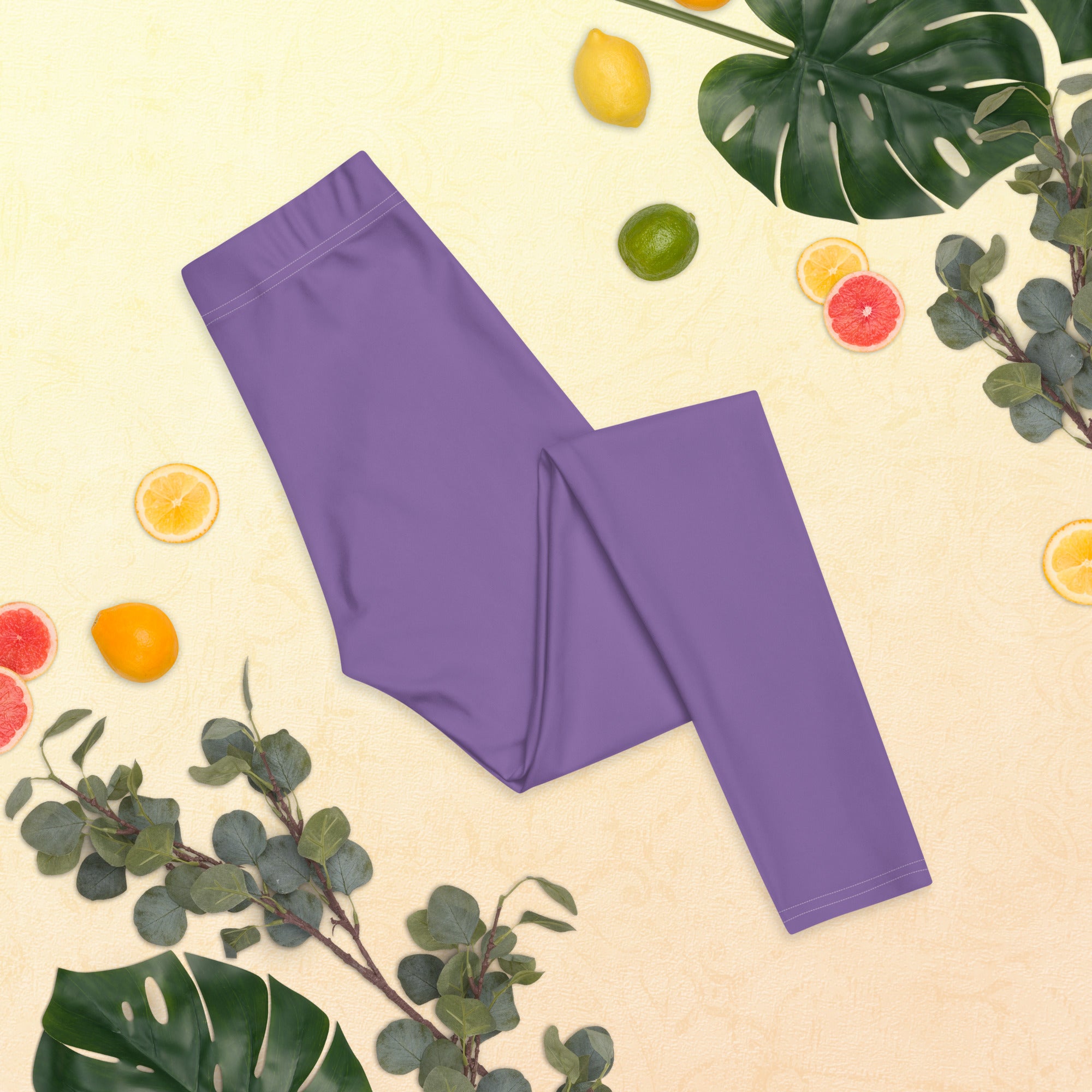 Preppy Minimal Lavender Workout Leggings for Women