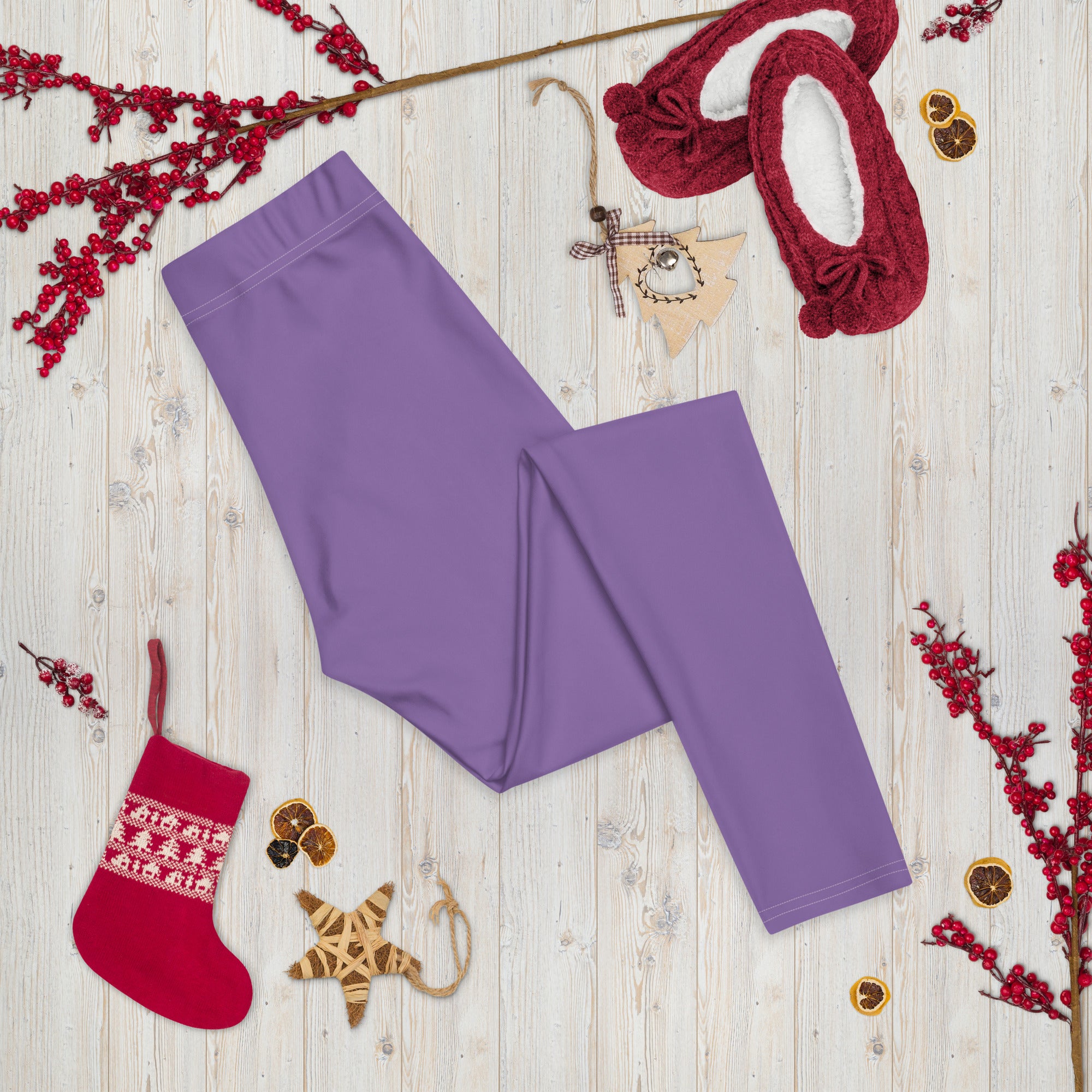 Preppy Minimal Lavender Workout Leggings for Women